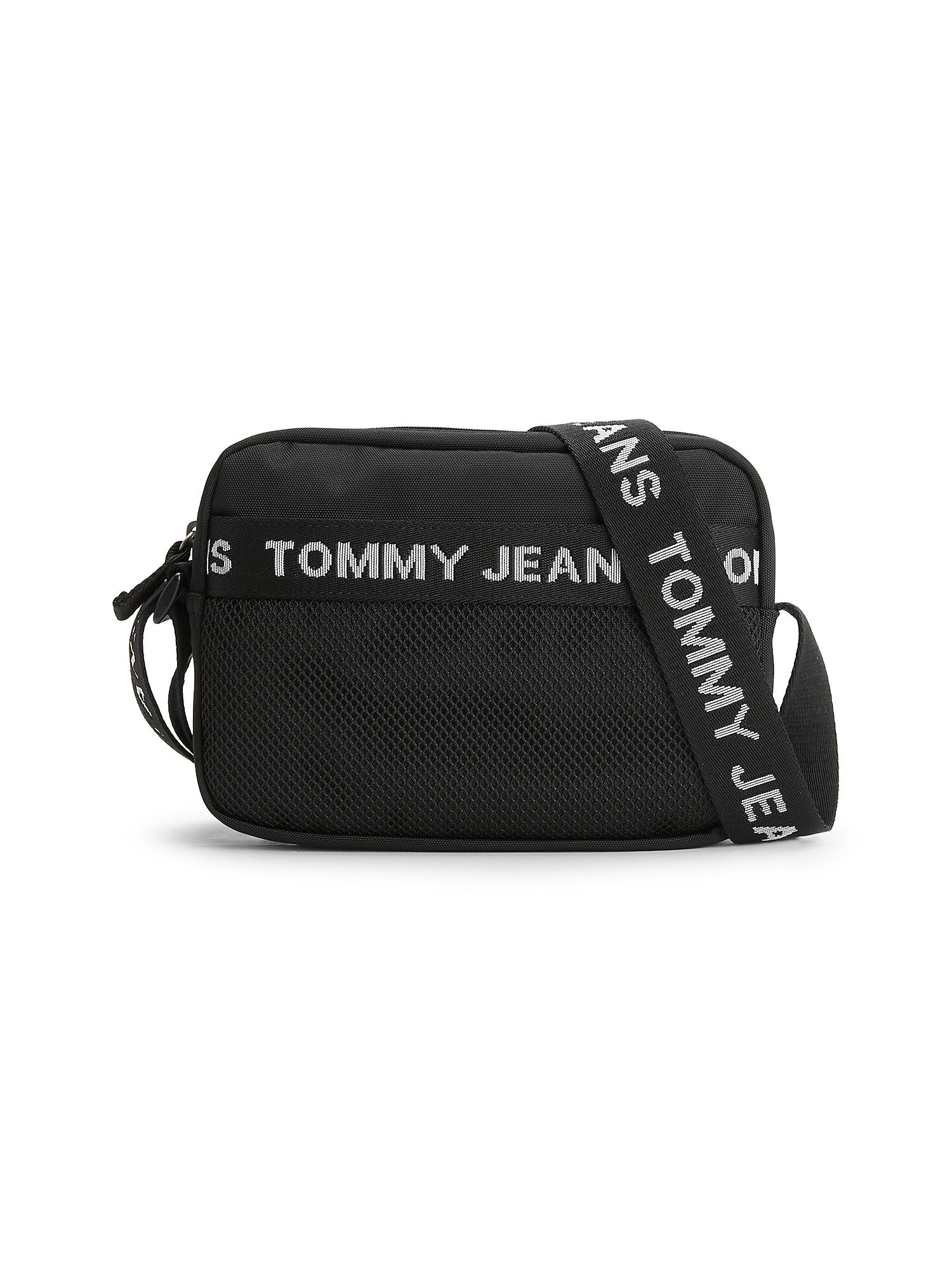 Tommy Jeans Чанта за през рамо тип преметка  черно / бяло