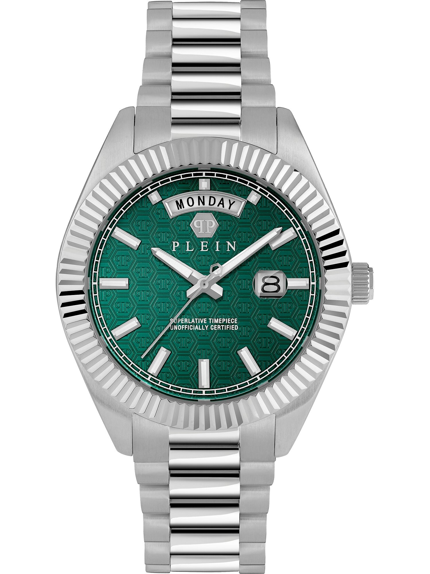 Philipp Plein Ceas analogic  verde smarald / argintiu