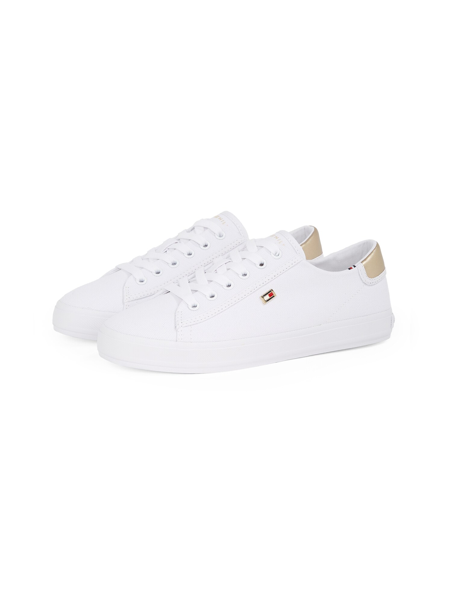TOMMY HILFIGER Rövid szárú sportcipők  arany / fehér termék 2. képe
