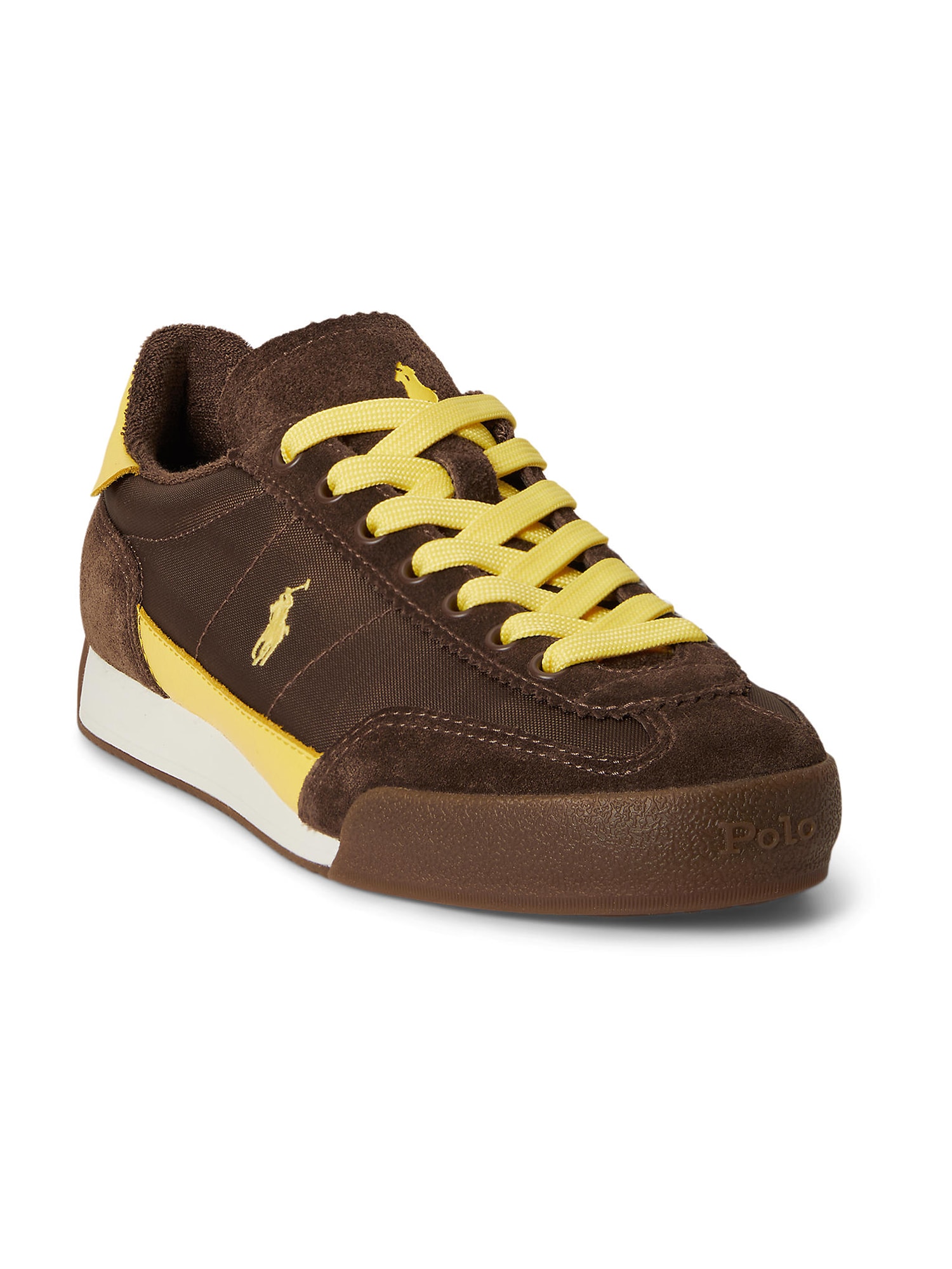 Polo Ralph Lauren Sneaker low HESTER ciocolatiu / galben