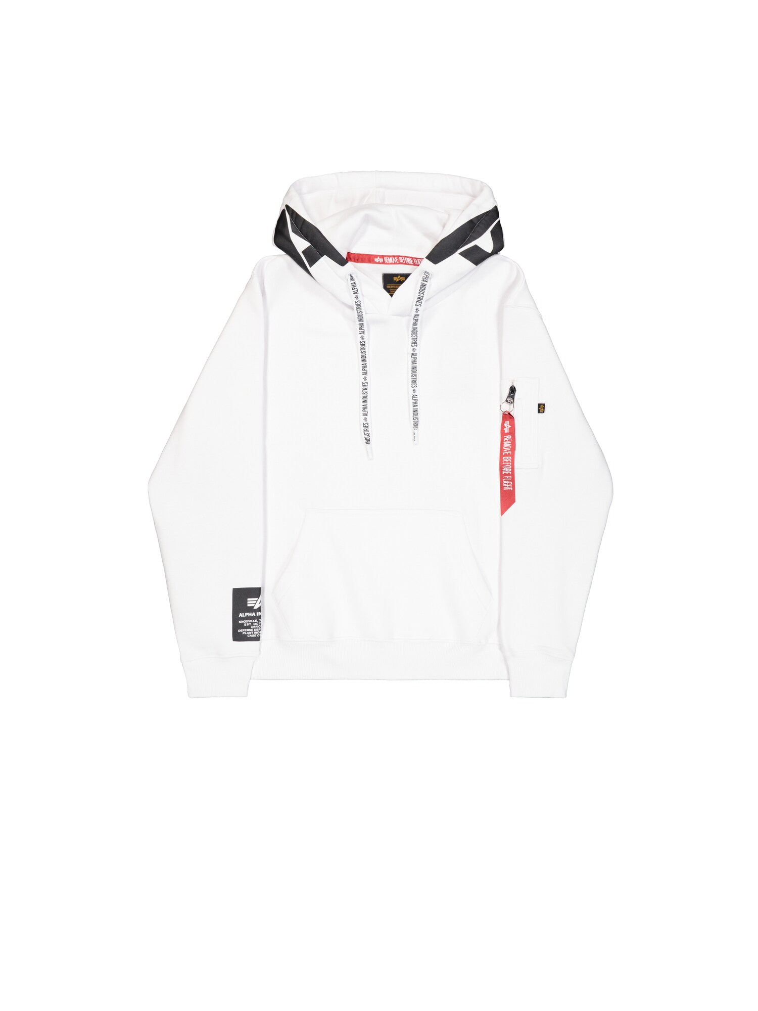 ALPHA INDUSTRIES Mikina  červená / čierna / biela