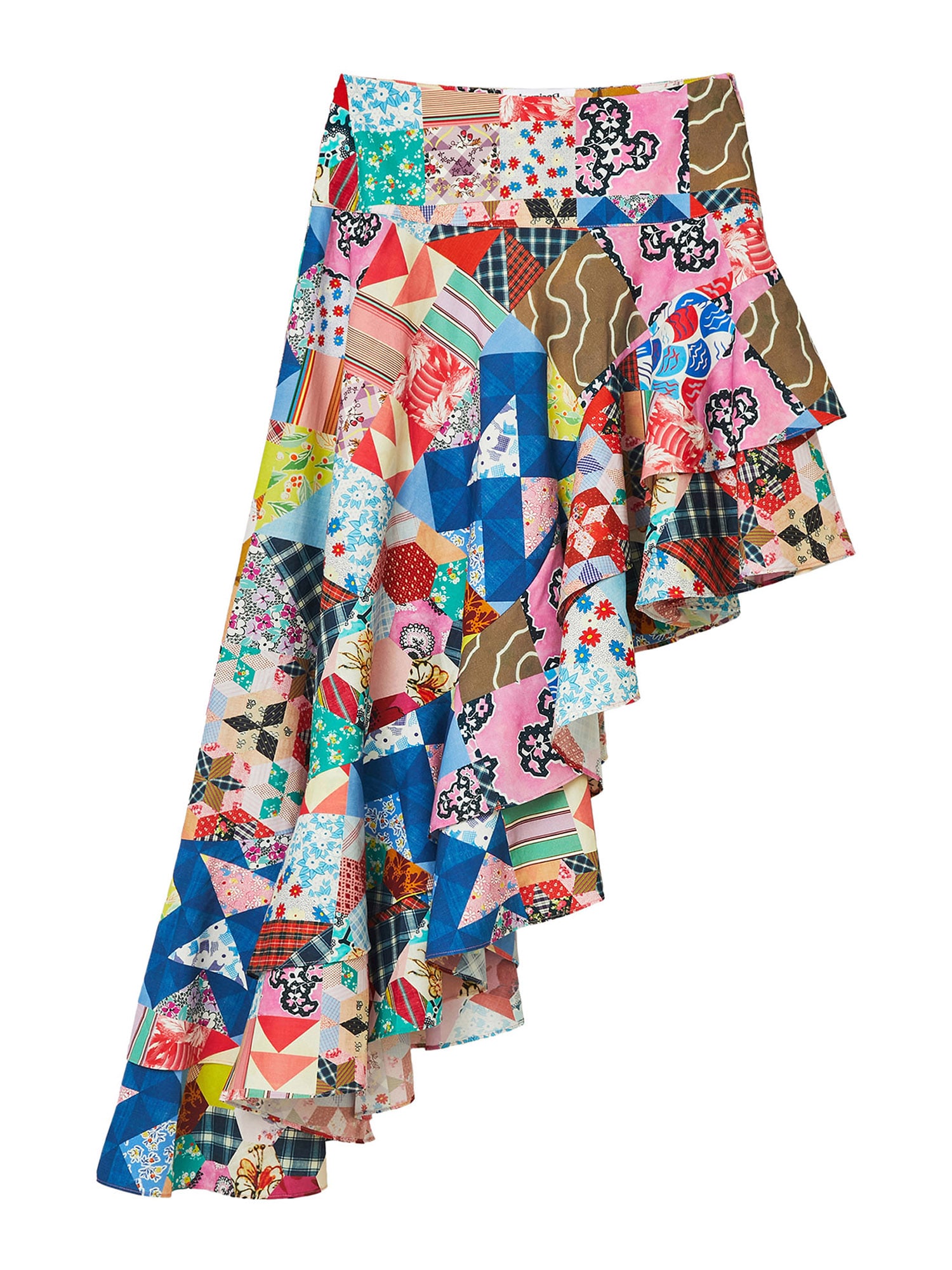 Desigual Fustă Charlotte  albastru / verde jad / roz / roșu