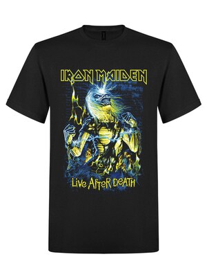 Iron Maiden Camiseta 'Iron Maiden Live After Death  T-Shirt'  negro