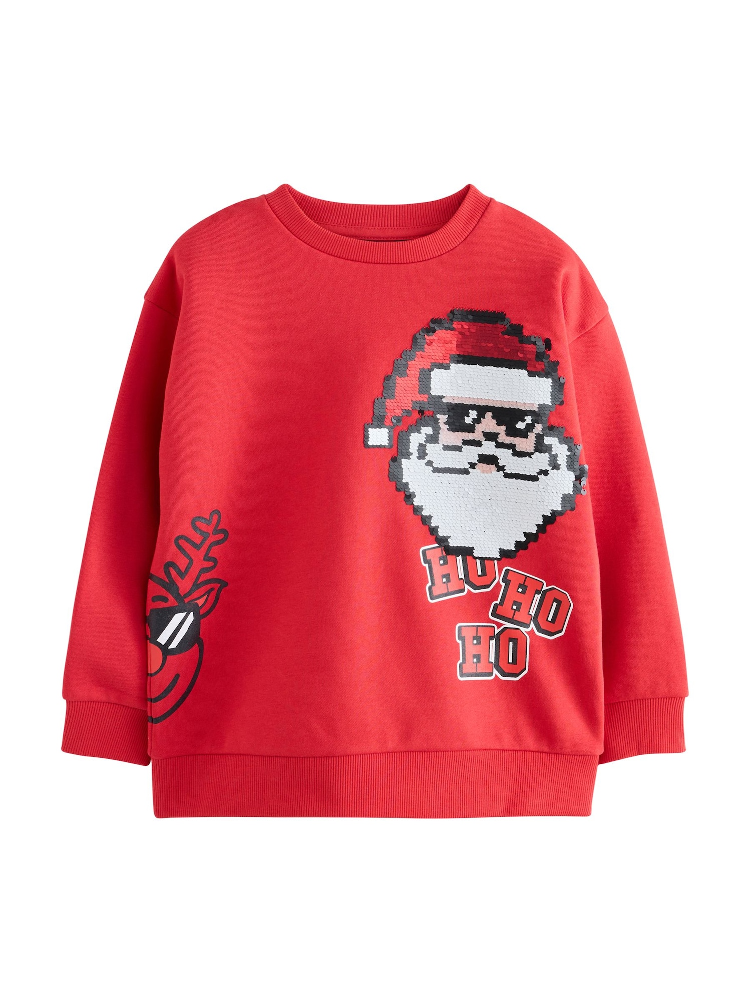 Next Bluză de molton Christmas roșu / negru / alb