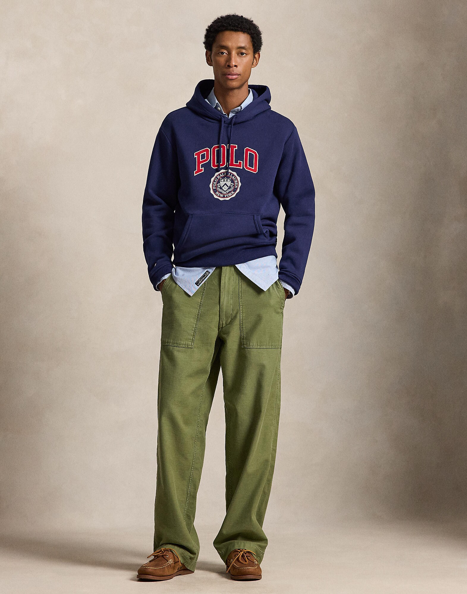 Polo Ralph Lauren Sudadera 'SEASONAL FLEECE'  navy / rojo / offwhite – imagen 4