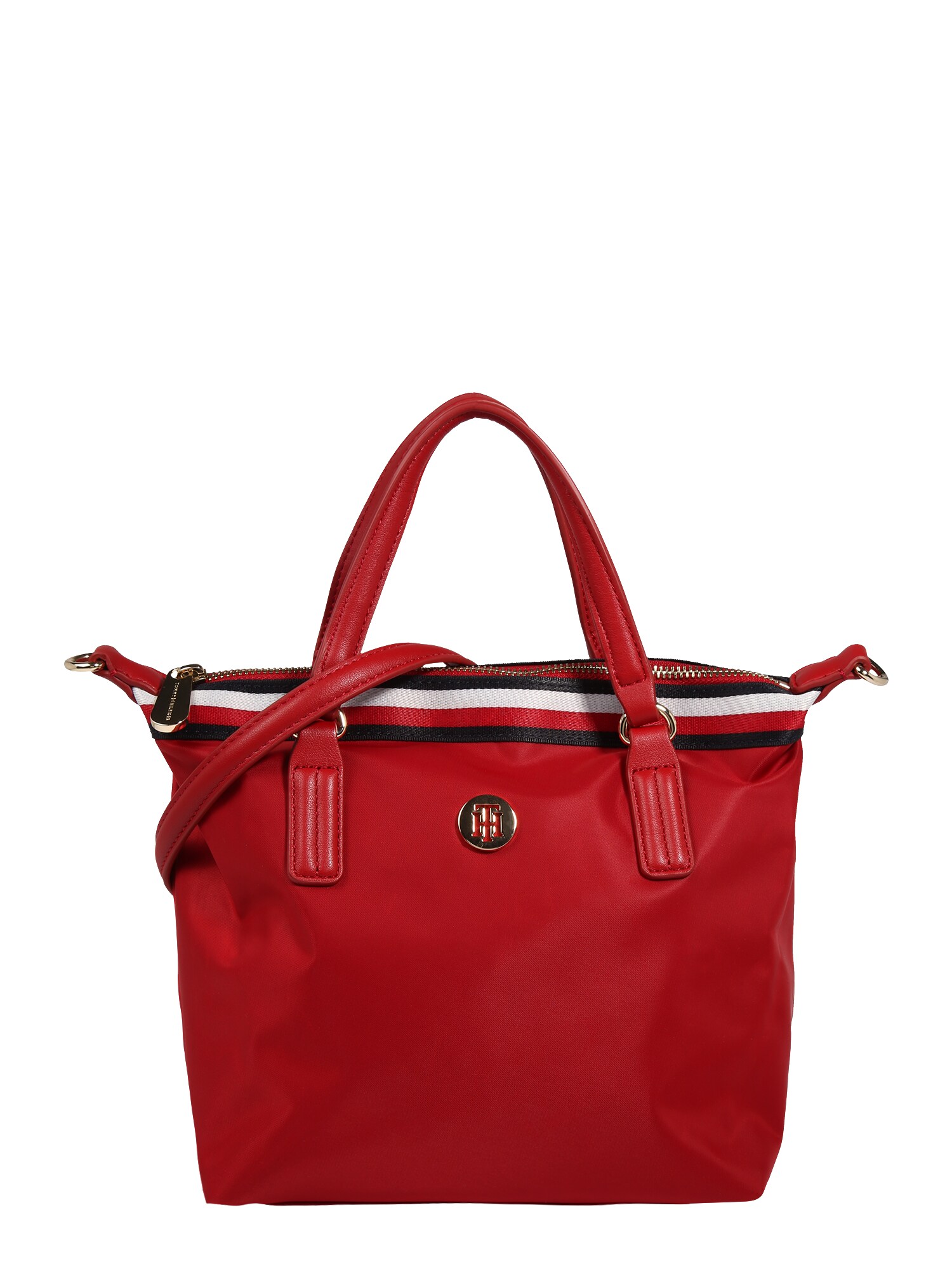 TOMMY HILFIGER Rankinė 'POPPY'  ugnies raudona / balta / juoda