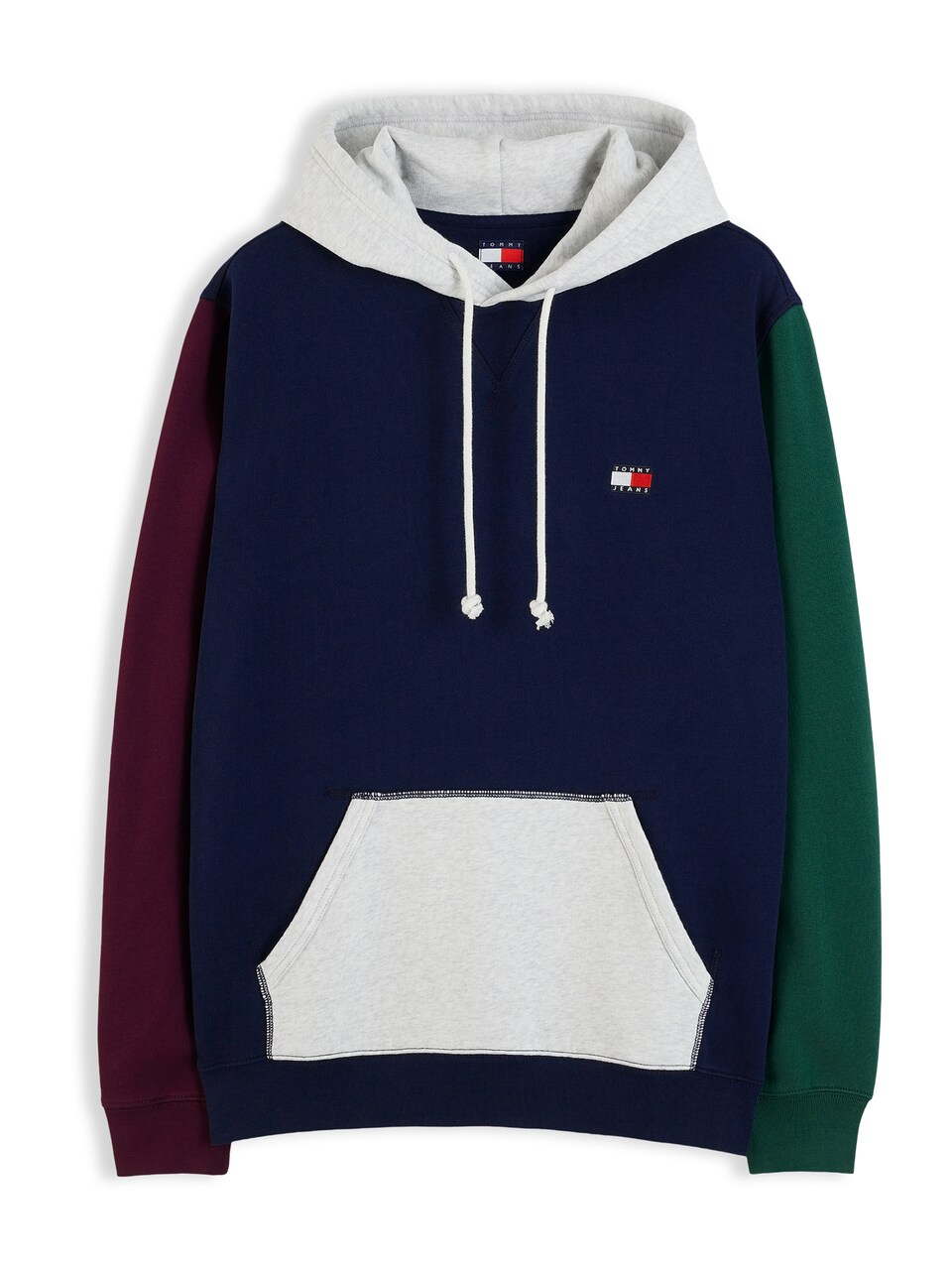 Sweatshirt marinblå / ljusgrå / smaragd