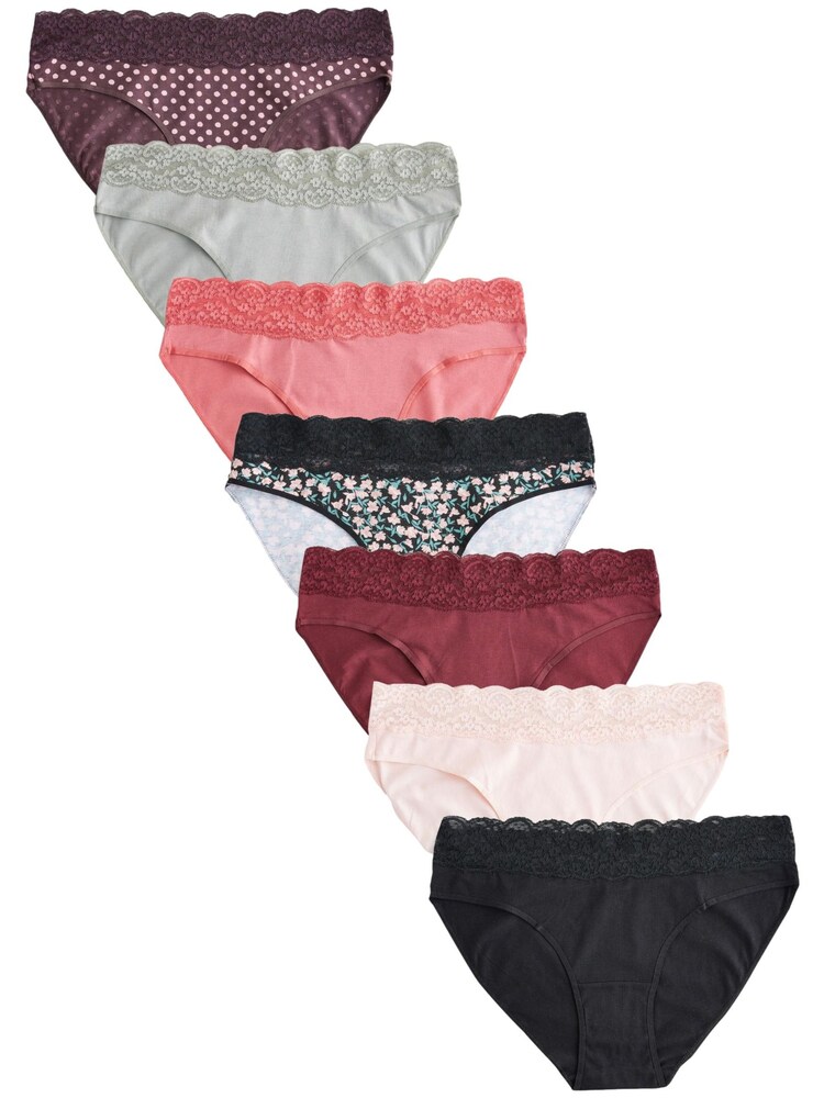 Next Slip Damen Größe L beige / hellgrün / hellpink / dunkelrot / schwarz