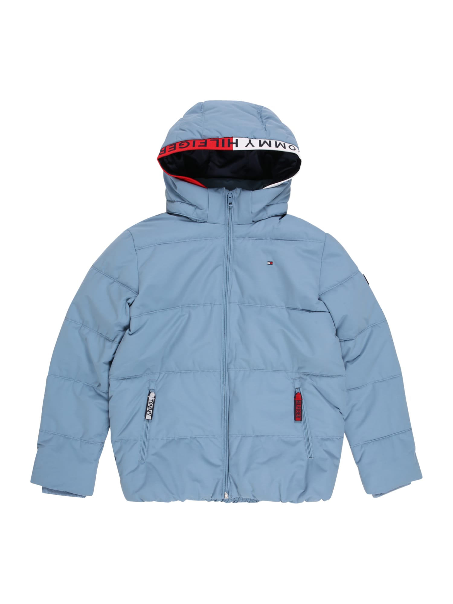 TOMMY HILFIGER Žieminė striukė  mėlyna dūmų spalva