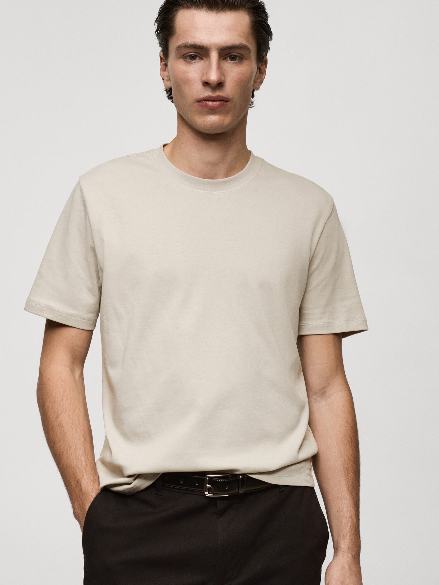 MANGO MAN Póló 'KIMI'  taupe termék 2. képe