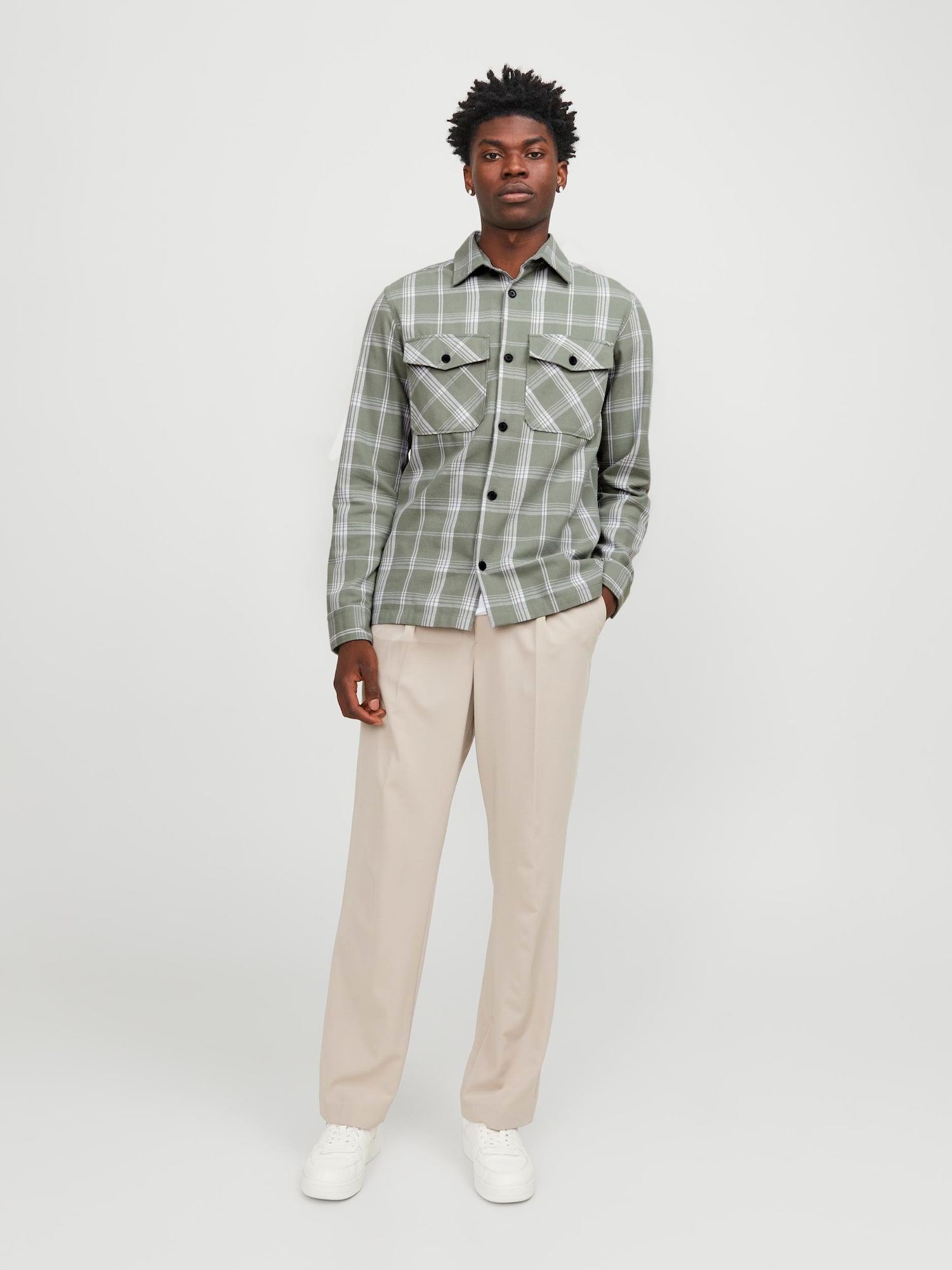 JACK & JONES Prechodná bunda 'JJRoy' trstinová / biela (obrázok 6)