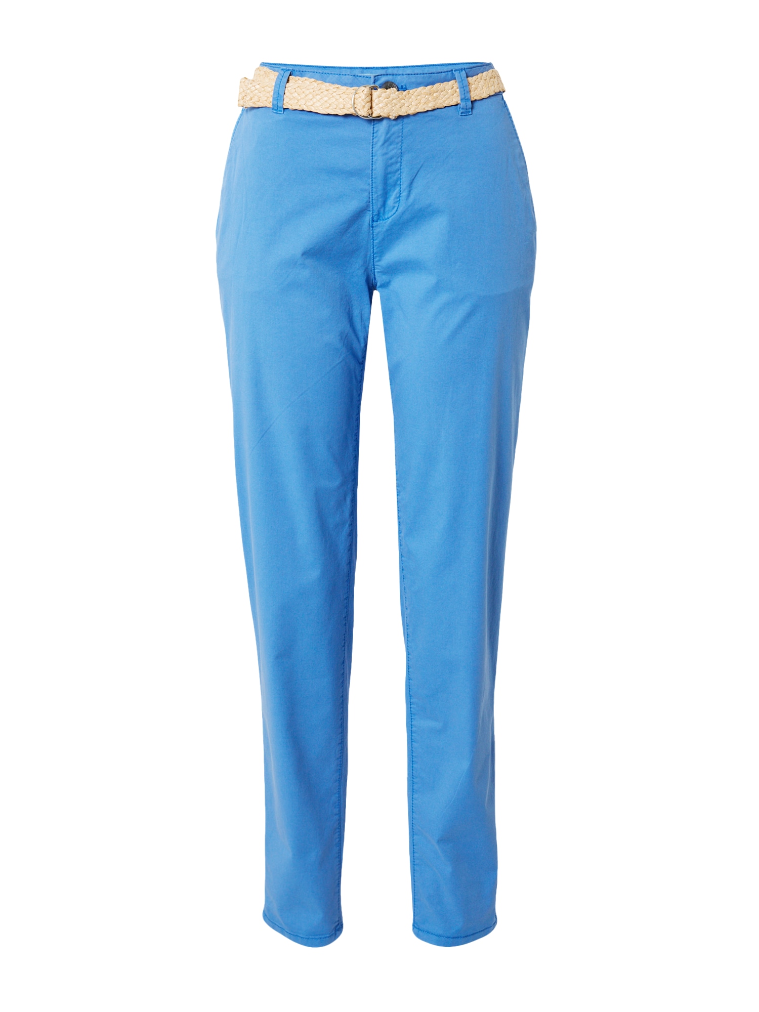 ESPRIT Chino hlače  bež / cijansko modra