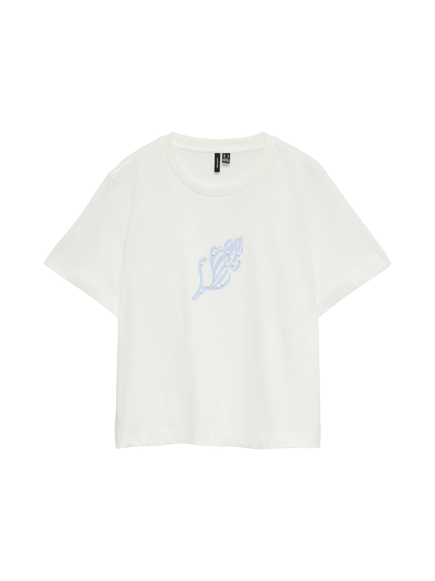 VERO MODA Tricou 'VMPALMA METTE'  albastru deschis / alb / alb perlat