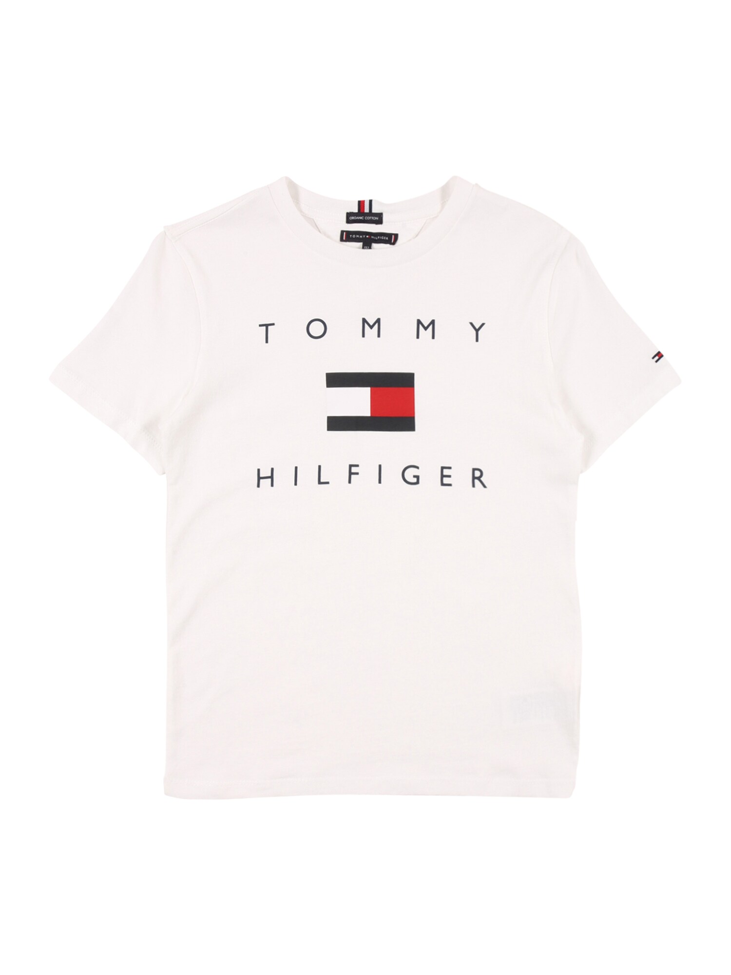 TOMMY HILFIGER Marškinėliai  balta / ugnies raudona / tamsiai mėlyna