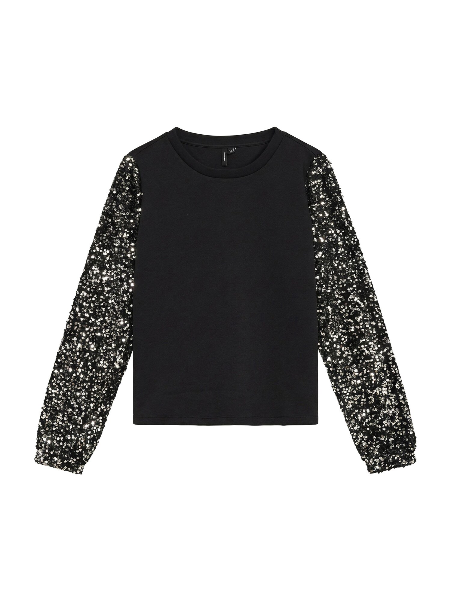 VERO MODA Sweater majica 'VMBELLA' crna / srebro