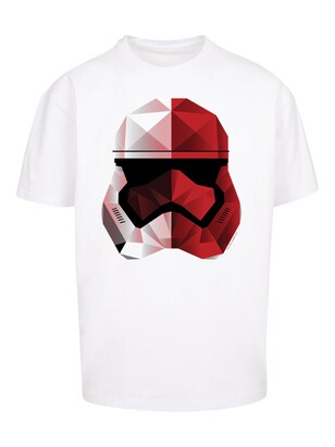 F4NT4STIC Shirt ‘Star Wars The Last Jedi Cubist Trooper Helmet’ Gemengde kleuren / Wit