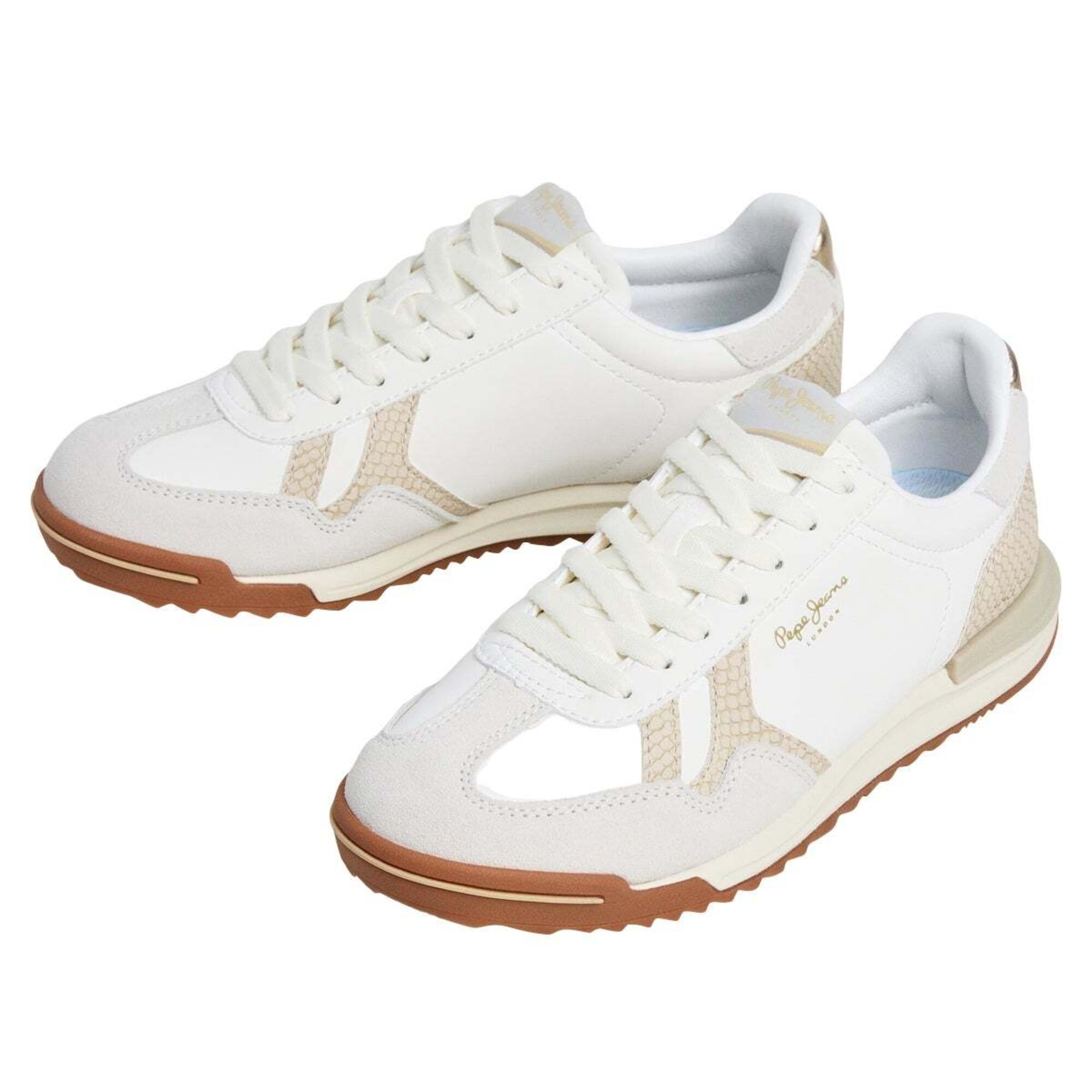 Pepe Jeans Zapatillas deportivas bajas 'Marvin Snake'  beige / gris claro / offwhite – imagen 4