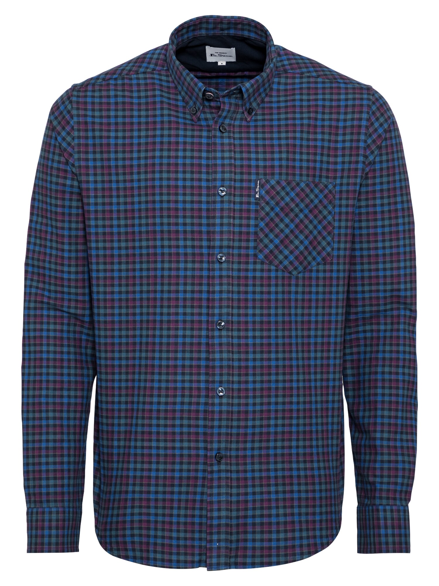 Ben Sherman Dalykinio stiliaus marškiniai  tamsiai mėlyna / mėlyna / rožinė