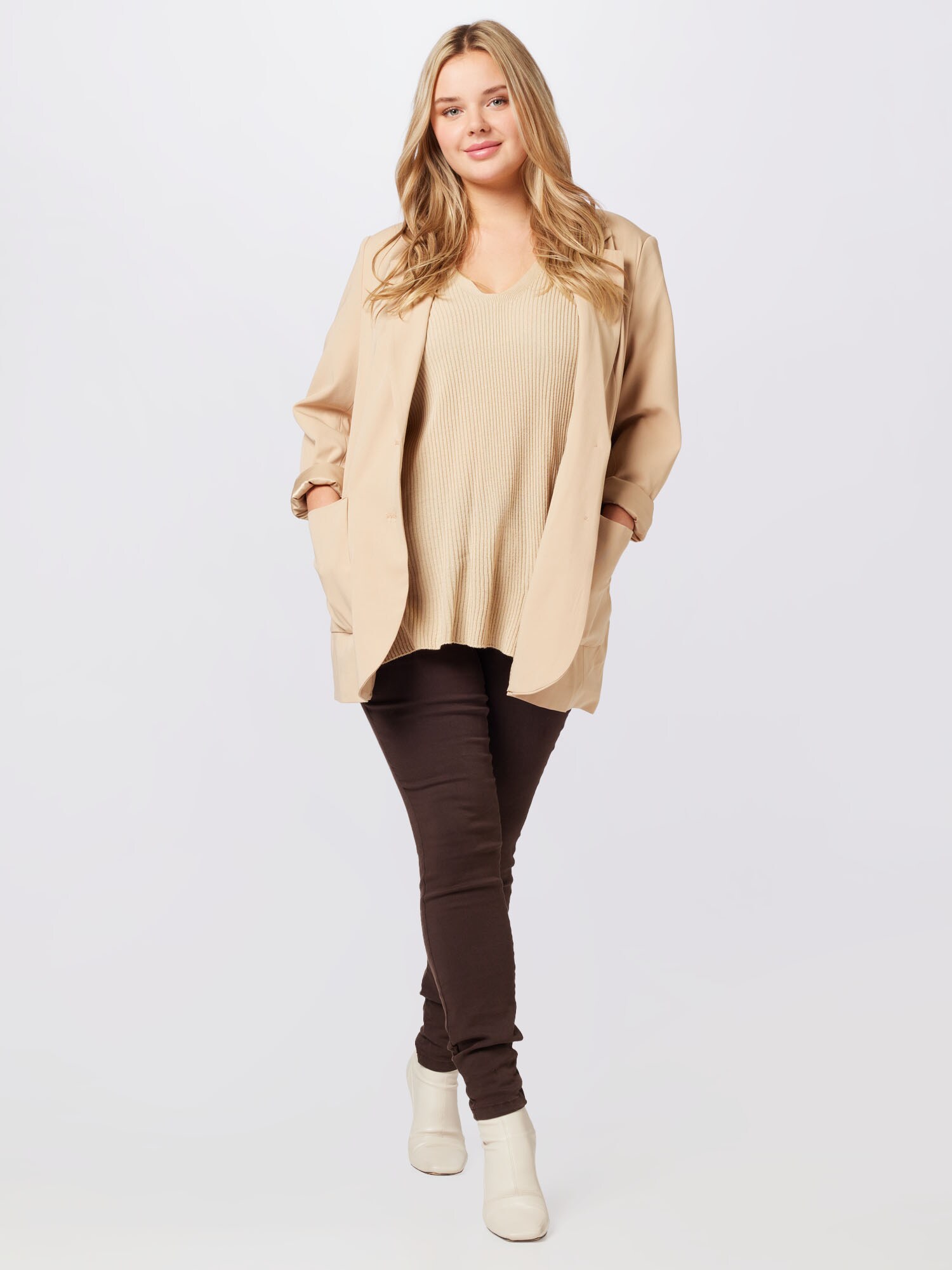 Dorothy Perkins Curve Sveter béžová (obrázok 4)
