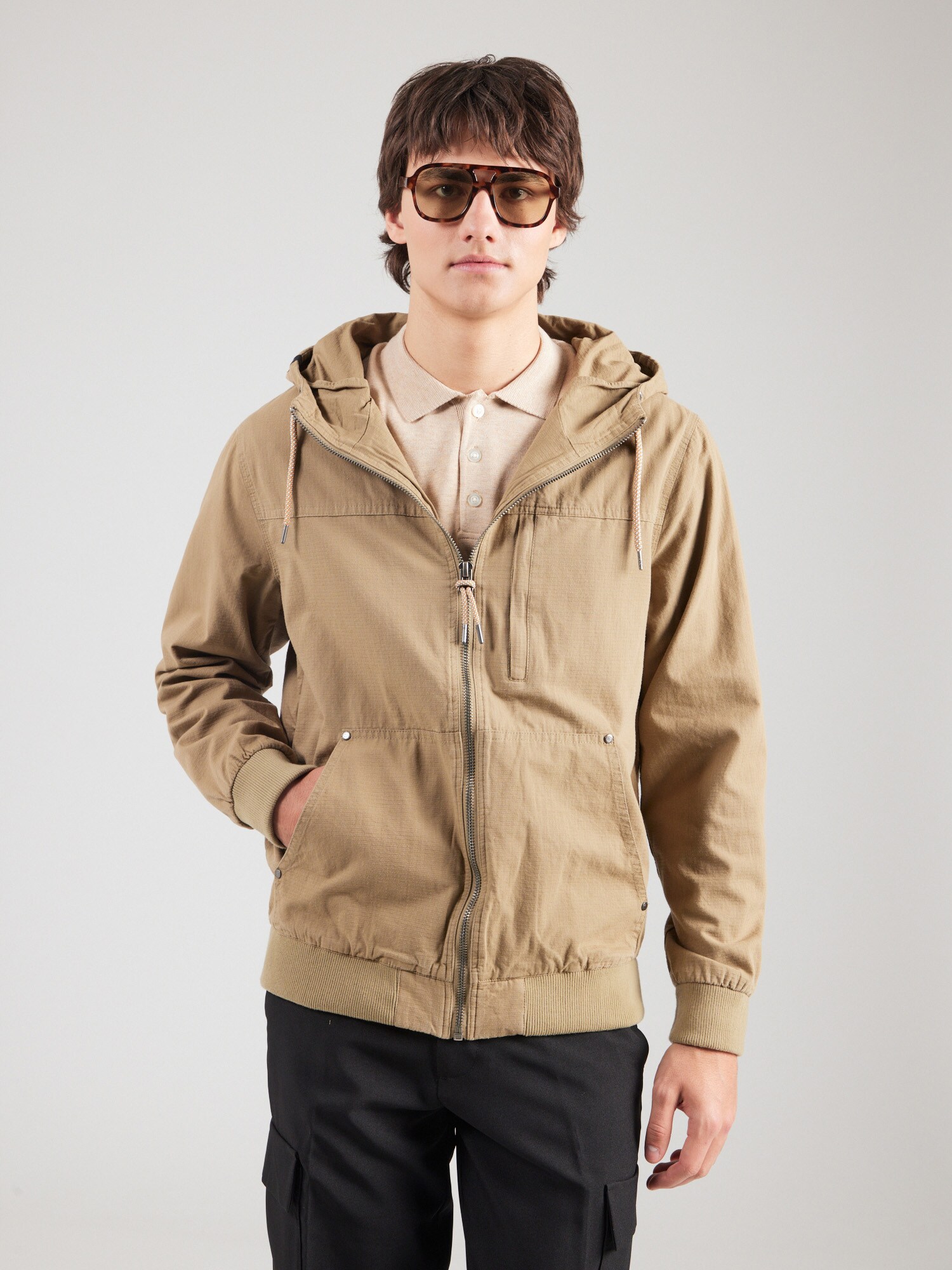 INDICODE JEANS Átmeneti dzseki 'Kiel'  khaki termék 2. képe