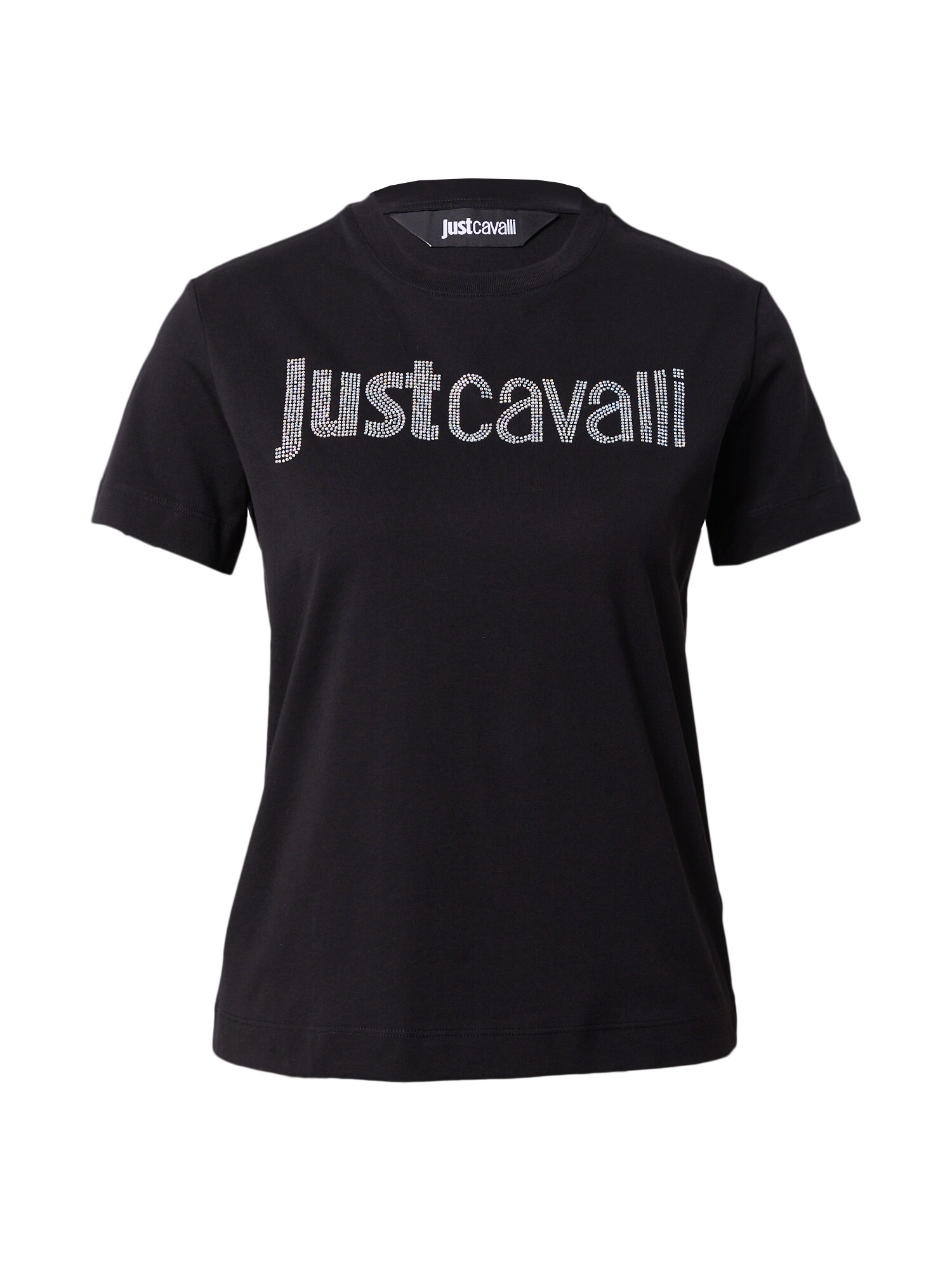 Just Cavalli Majica  črna / srebrna