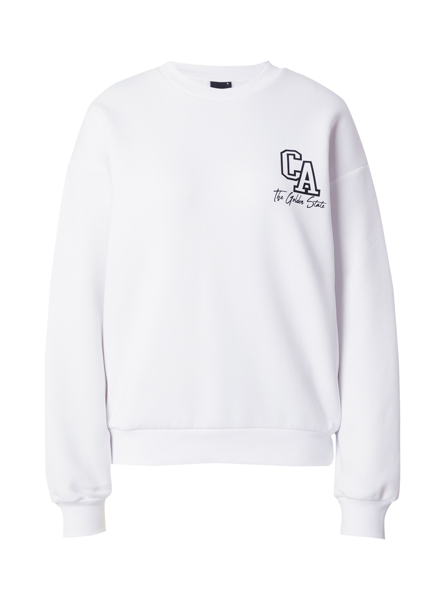 Gina Tricot Sweater majica 'Riley'  crna / bijela
