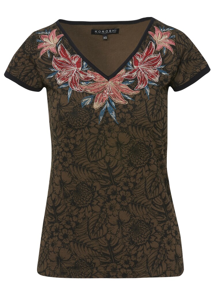 KOROSHI Shirt Damen Größe S grün / mischfarben