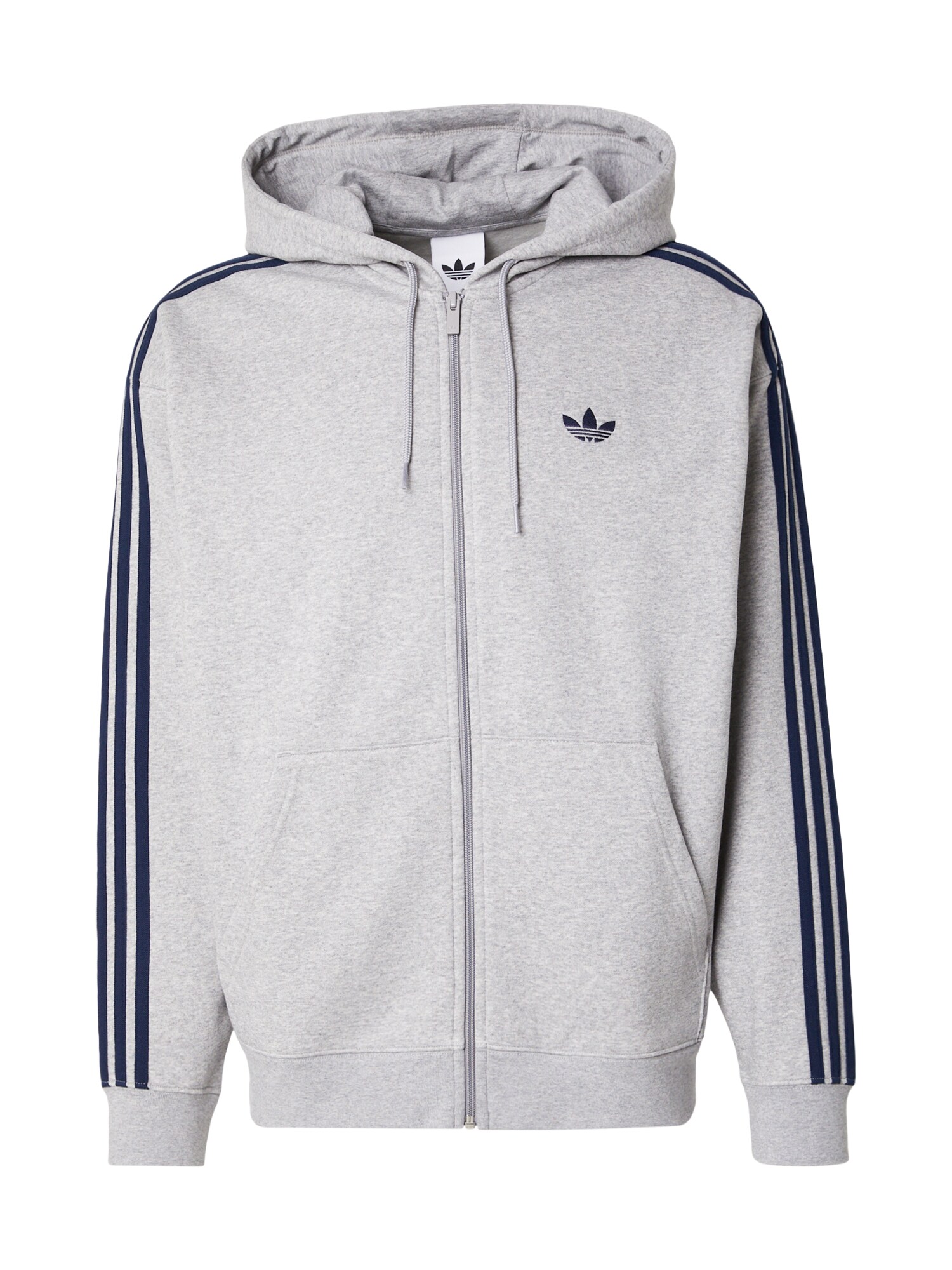 ADIDAS ORIGINALS Tepláková bunda 'Adicolor'  tmavomodrá / sivá melírovaná