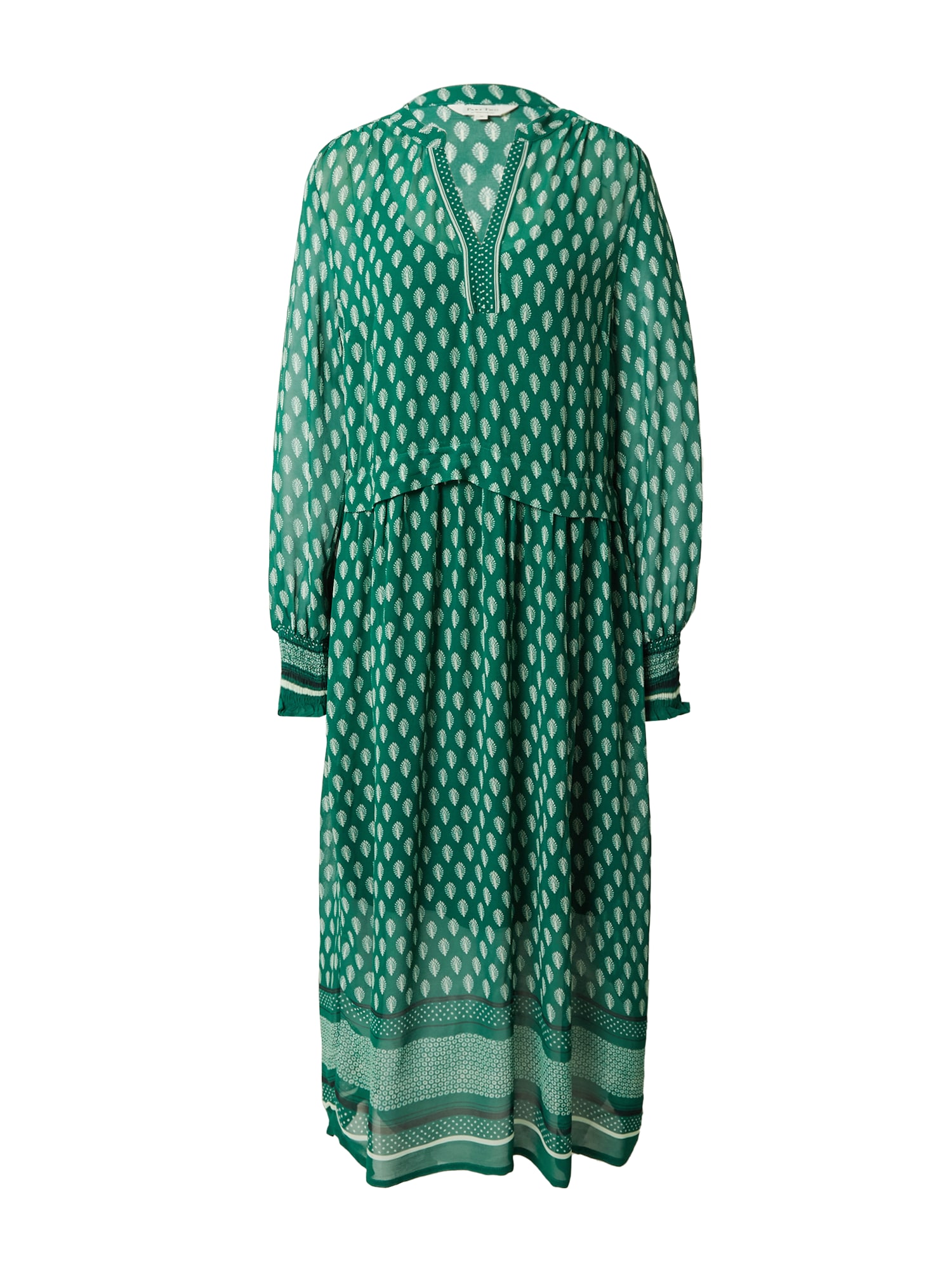 Part Two Rochie Rinie  verde jad / alb