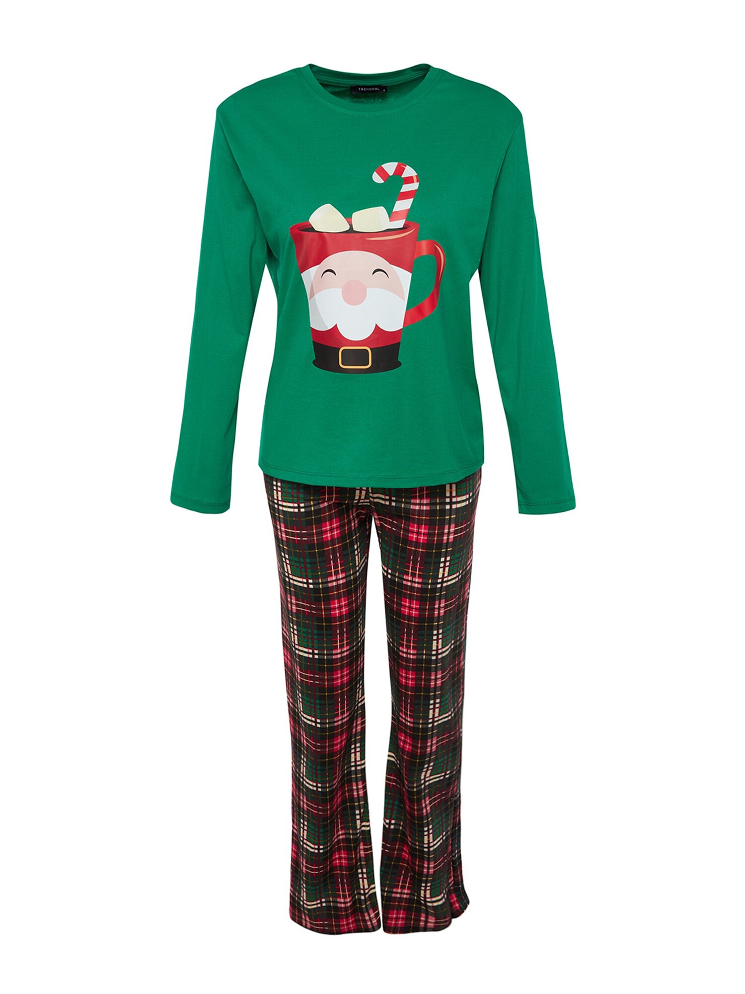 Trendyol Pijama  galben / verde limetă / roșu / alb