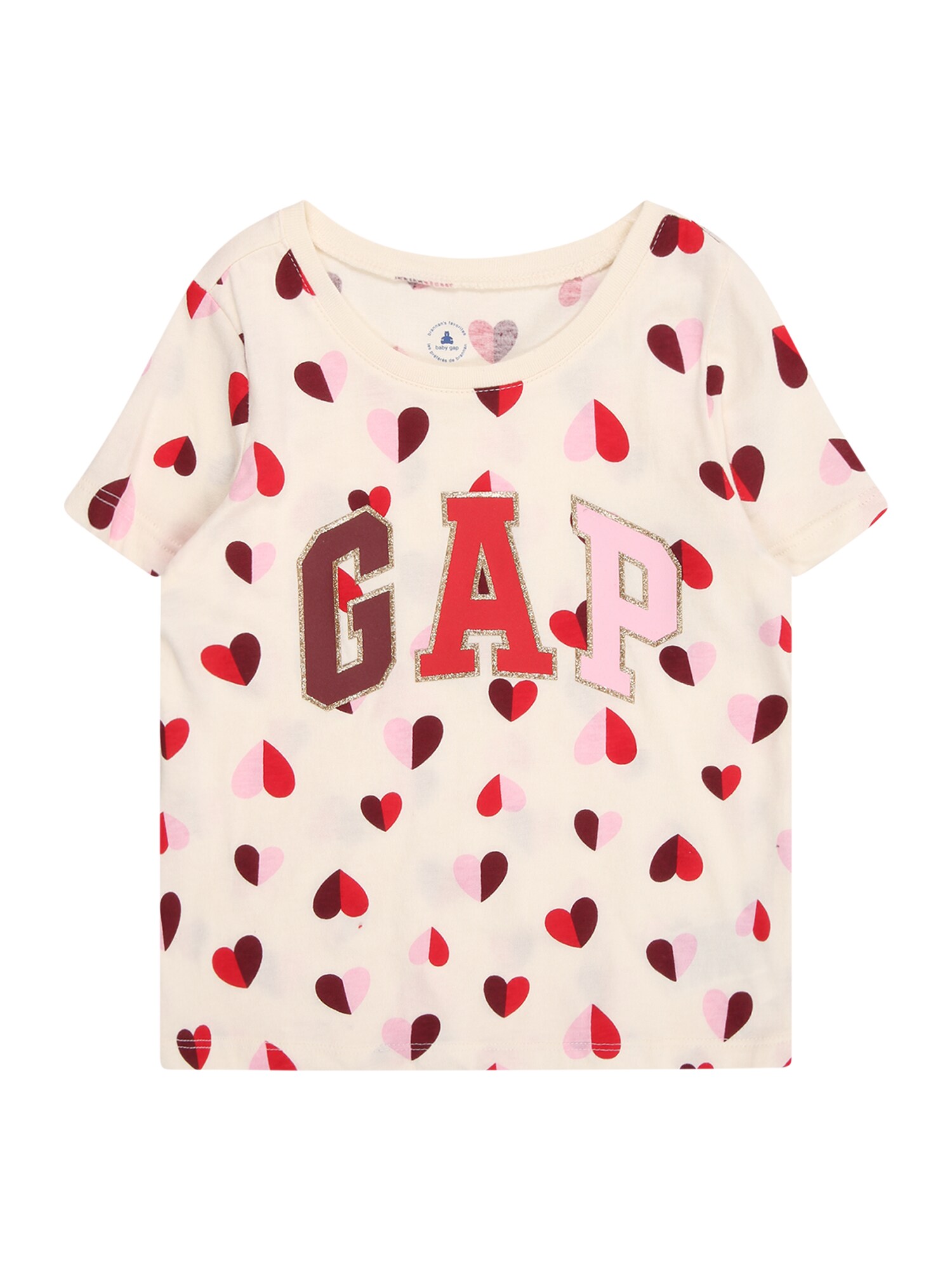 GAP Tricou  roz deschis / roșu / alb murdar