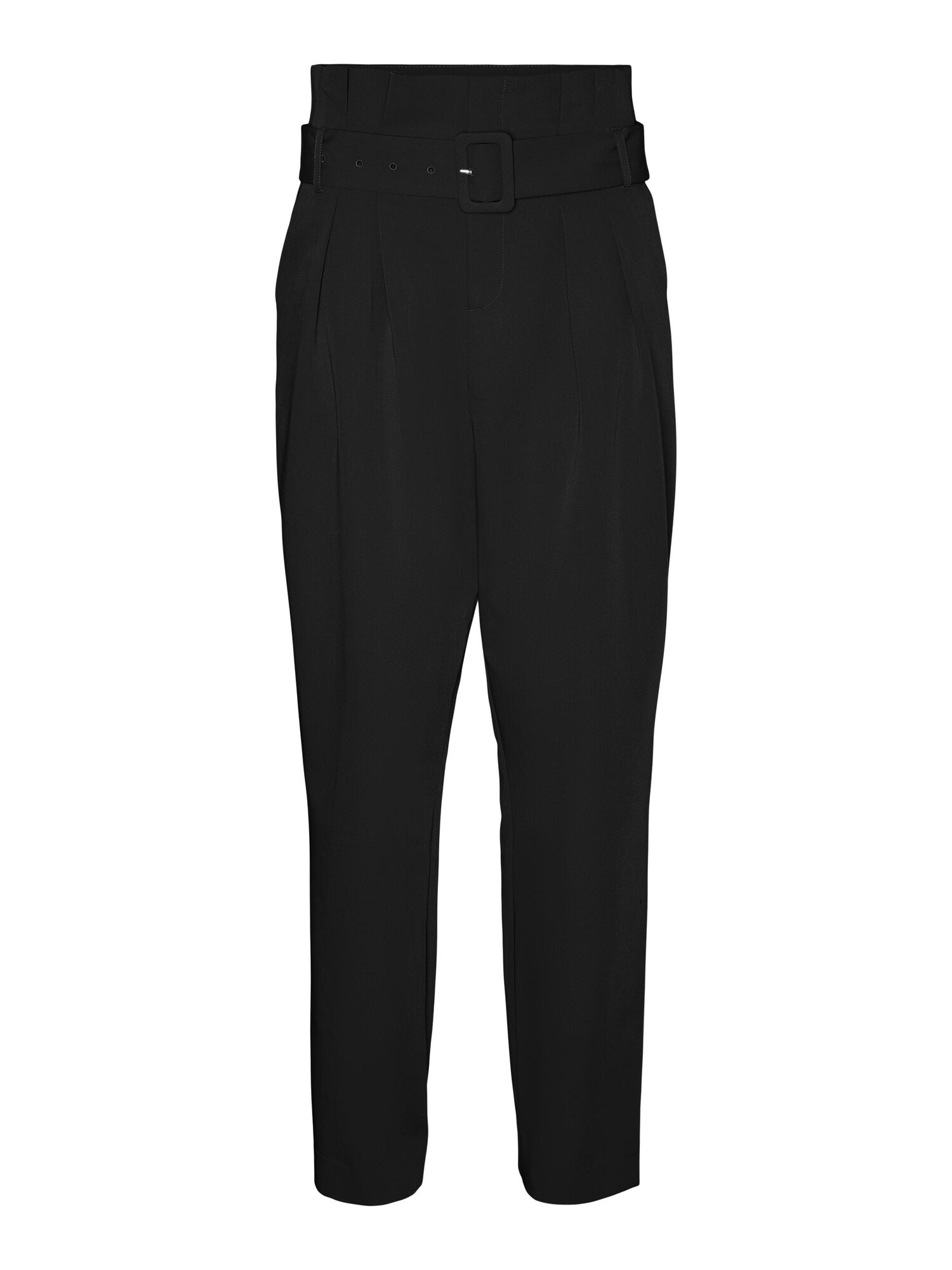 VERO MODA Plisované nohavice  čierna