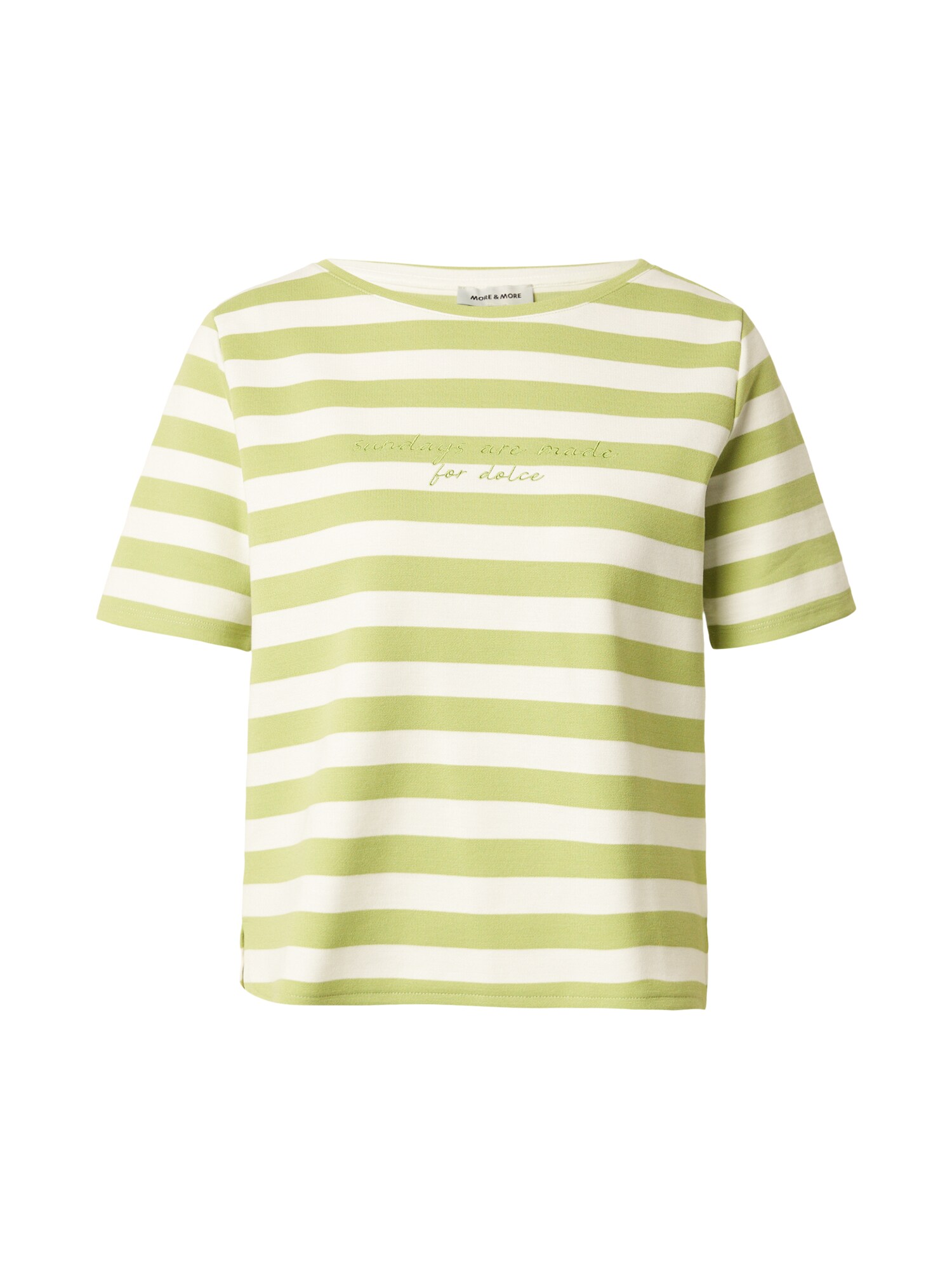 MORE &amp; MORE Camiseta  kiwi / blanco