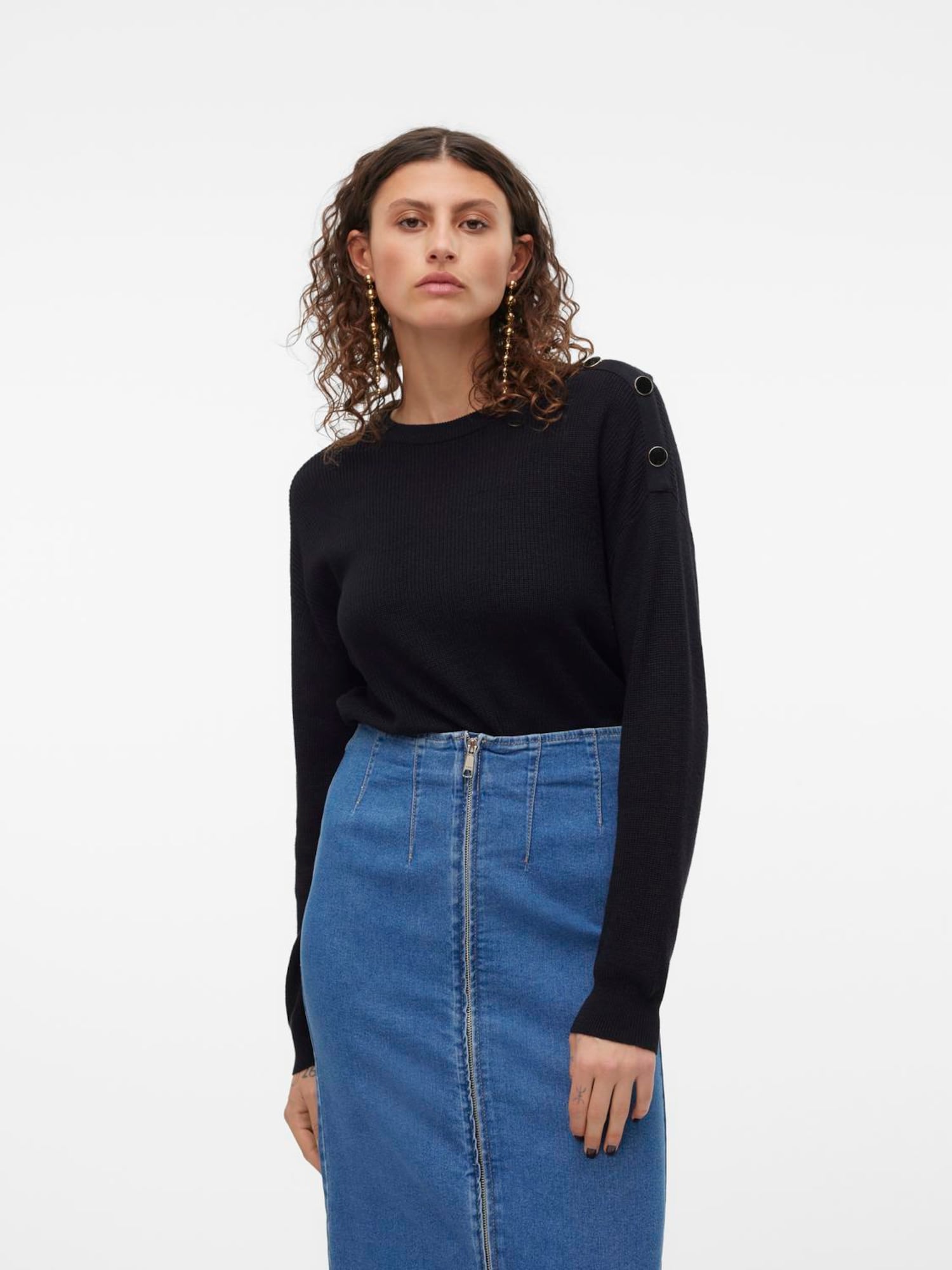 VERO MODA Pulóver 'VMNEWLEXSUN'  fekete termék 2. képe