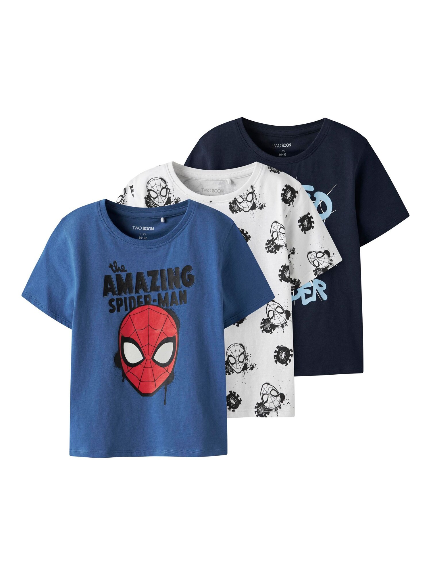 TWO SOON Tricou Spider-Man  albastru / albastru marin / roșu / alb