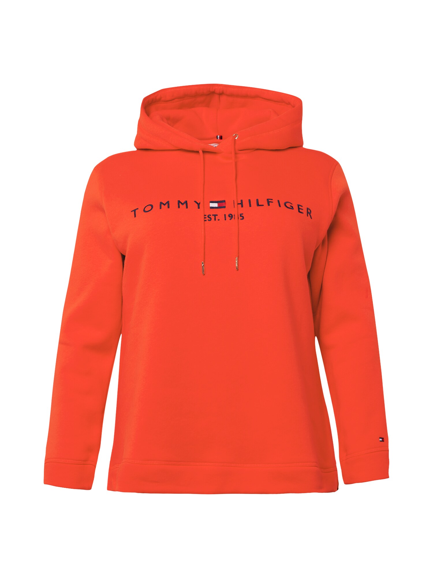 Tommy Hilfiger Curve Mikina  tmavomodrá / oranžovo červená / biela