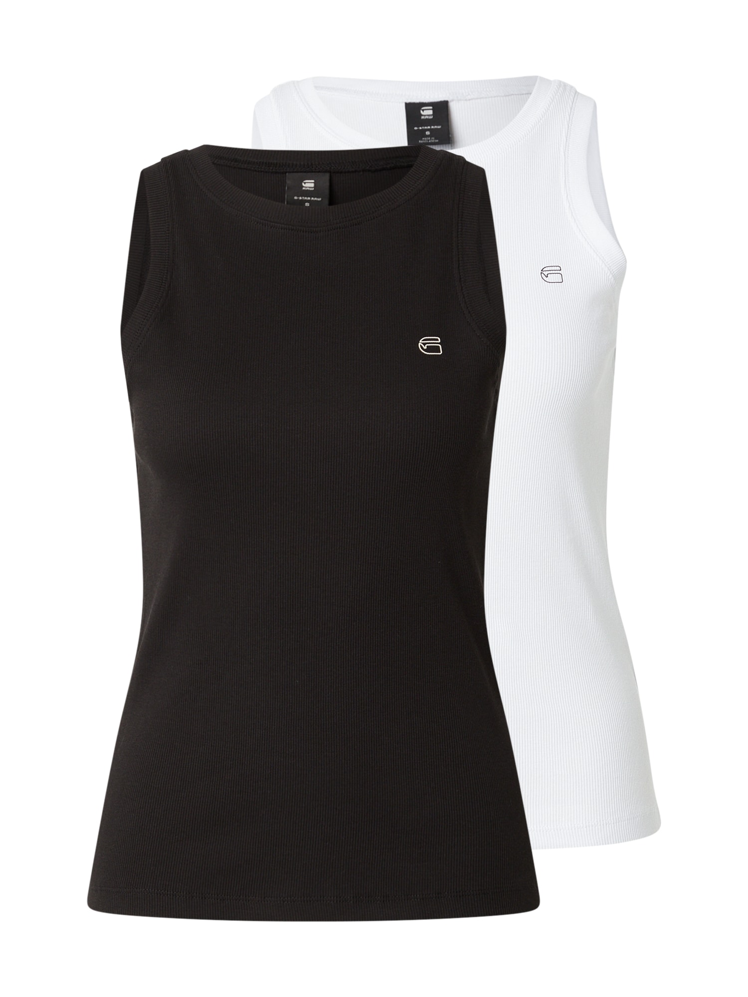 G-STAR Top negru / alb