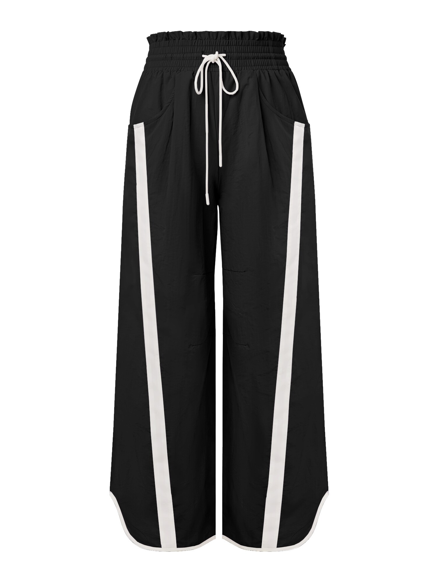 Imily Bela Pantaloni  negru / alb