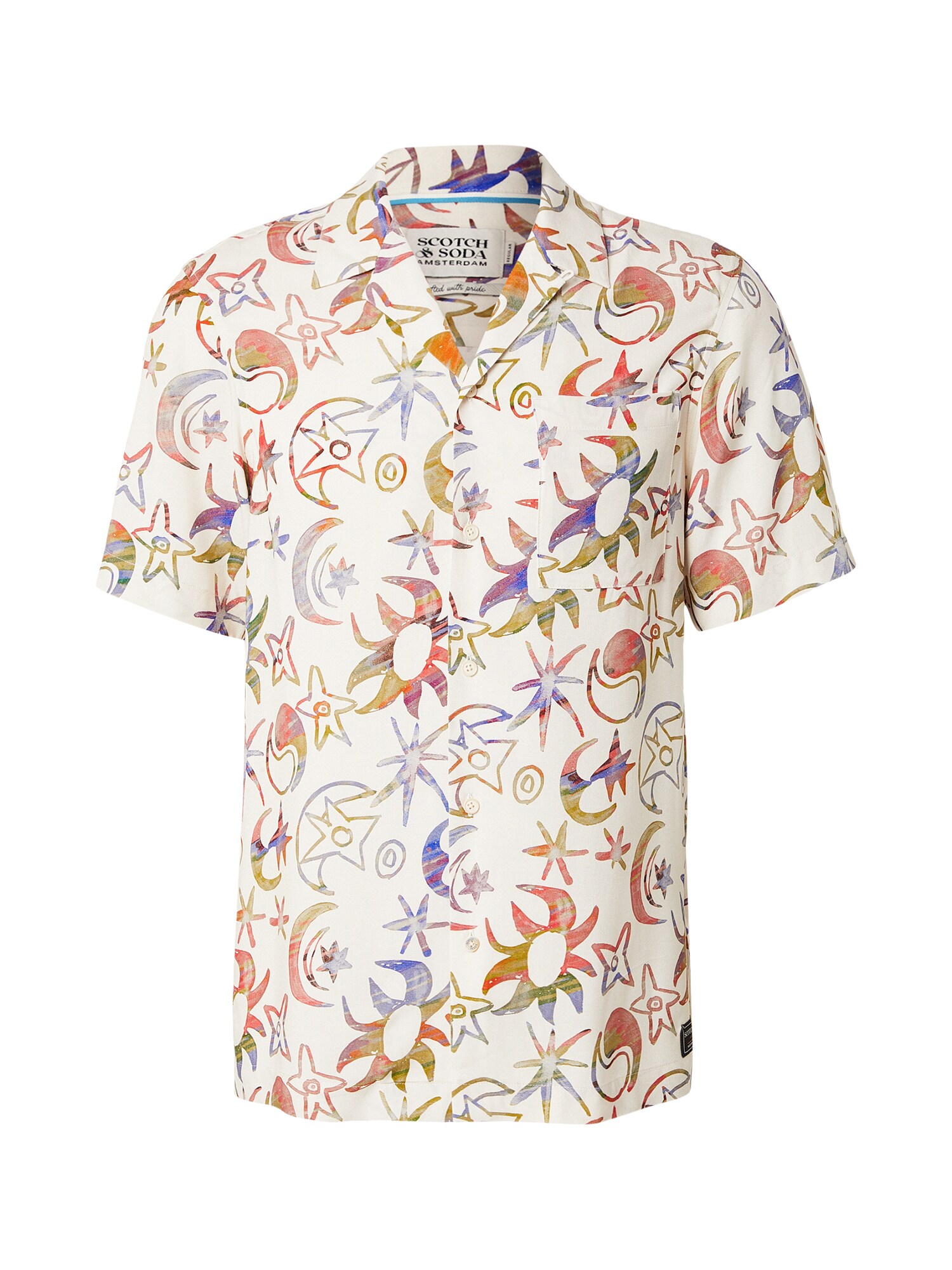 SCOTCH & SODA Cămașă  galben deschis / oliv / lila / roșu intens