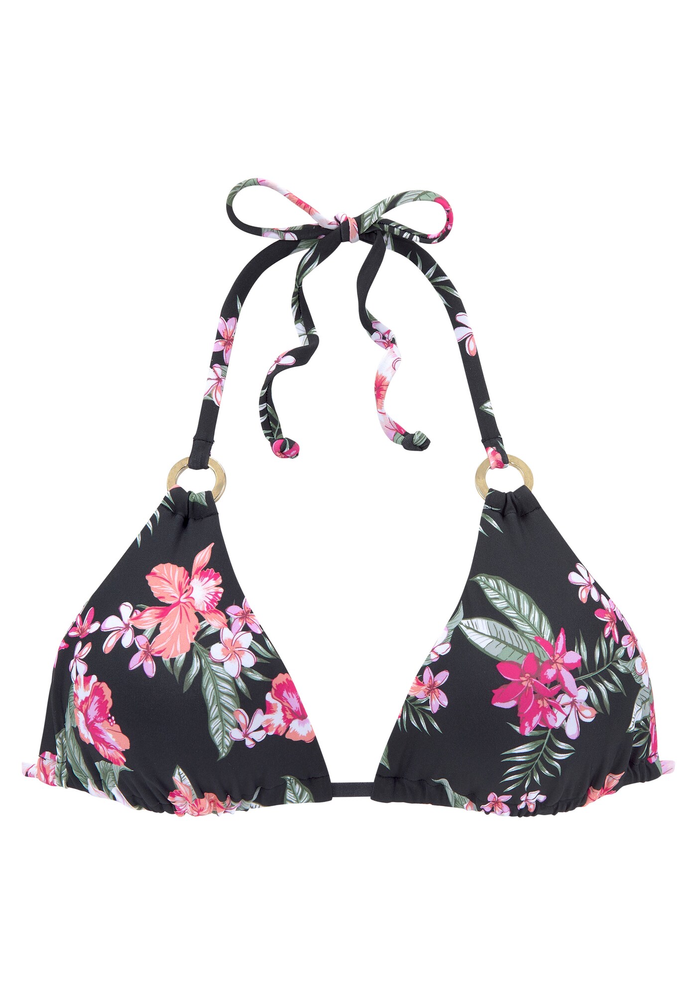LASCANA Bikini felső  khaki / magenta / fekete / fehér akciós termékkép 1