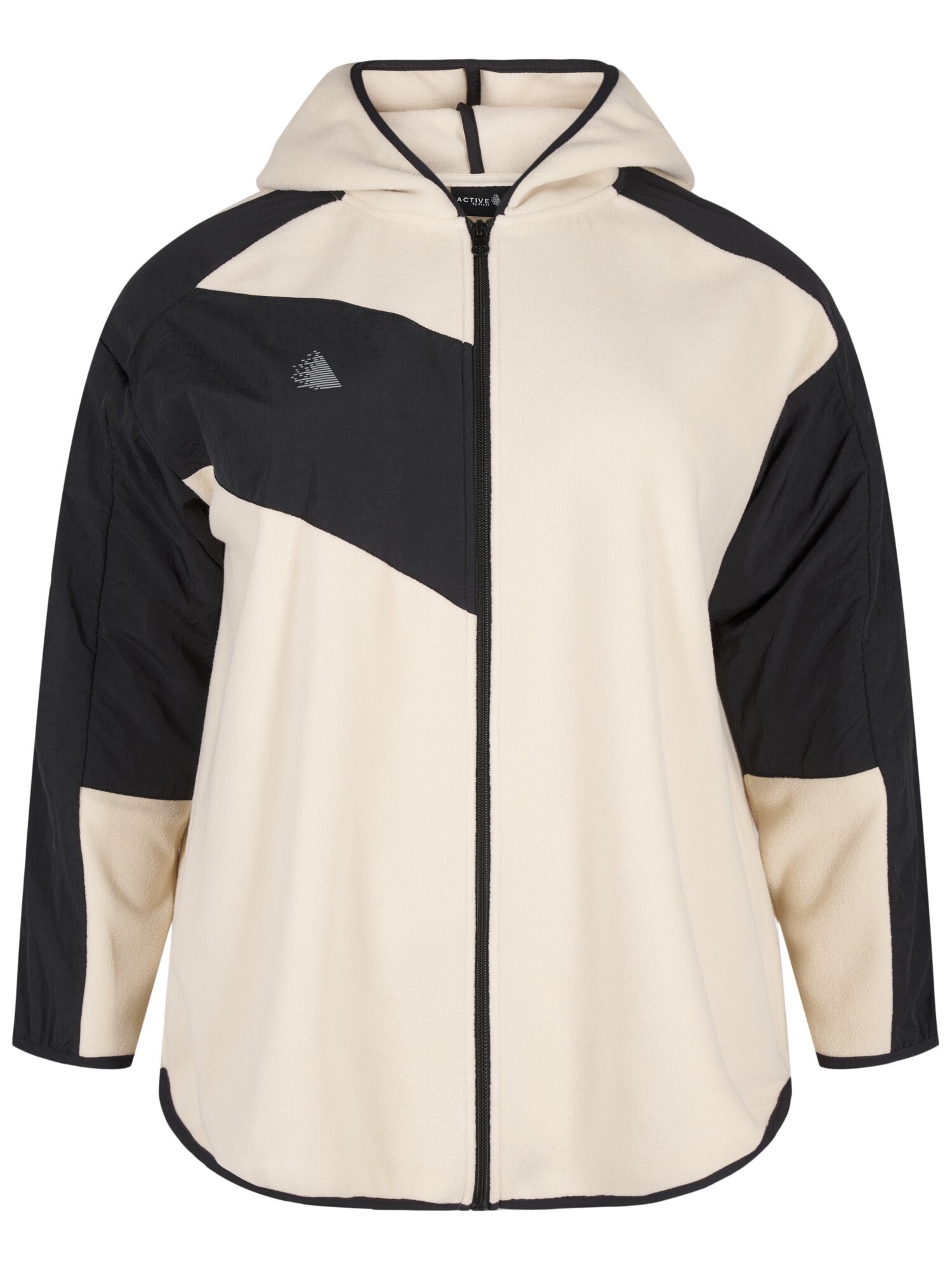 Active by Zizzi Jachetă  fleece funcțională Aodi  bej / negru