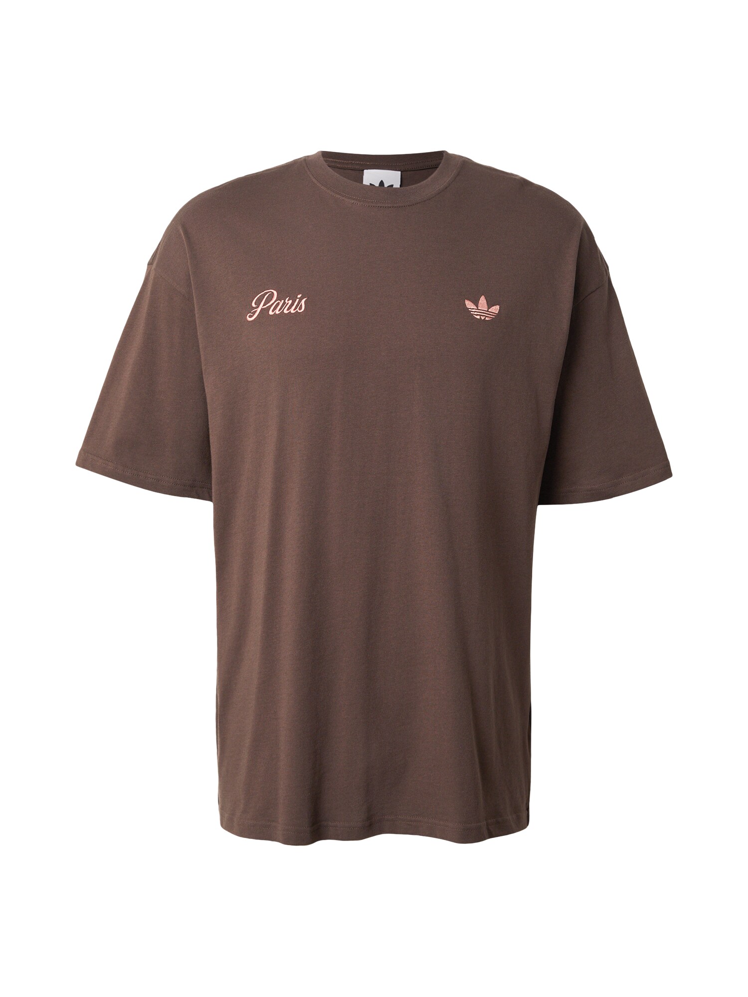 ADIDAS ORIGINALS Tričko 'PARIS'  hnedá / pastelovo ružová