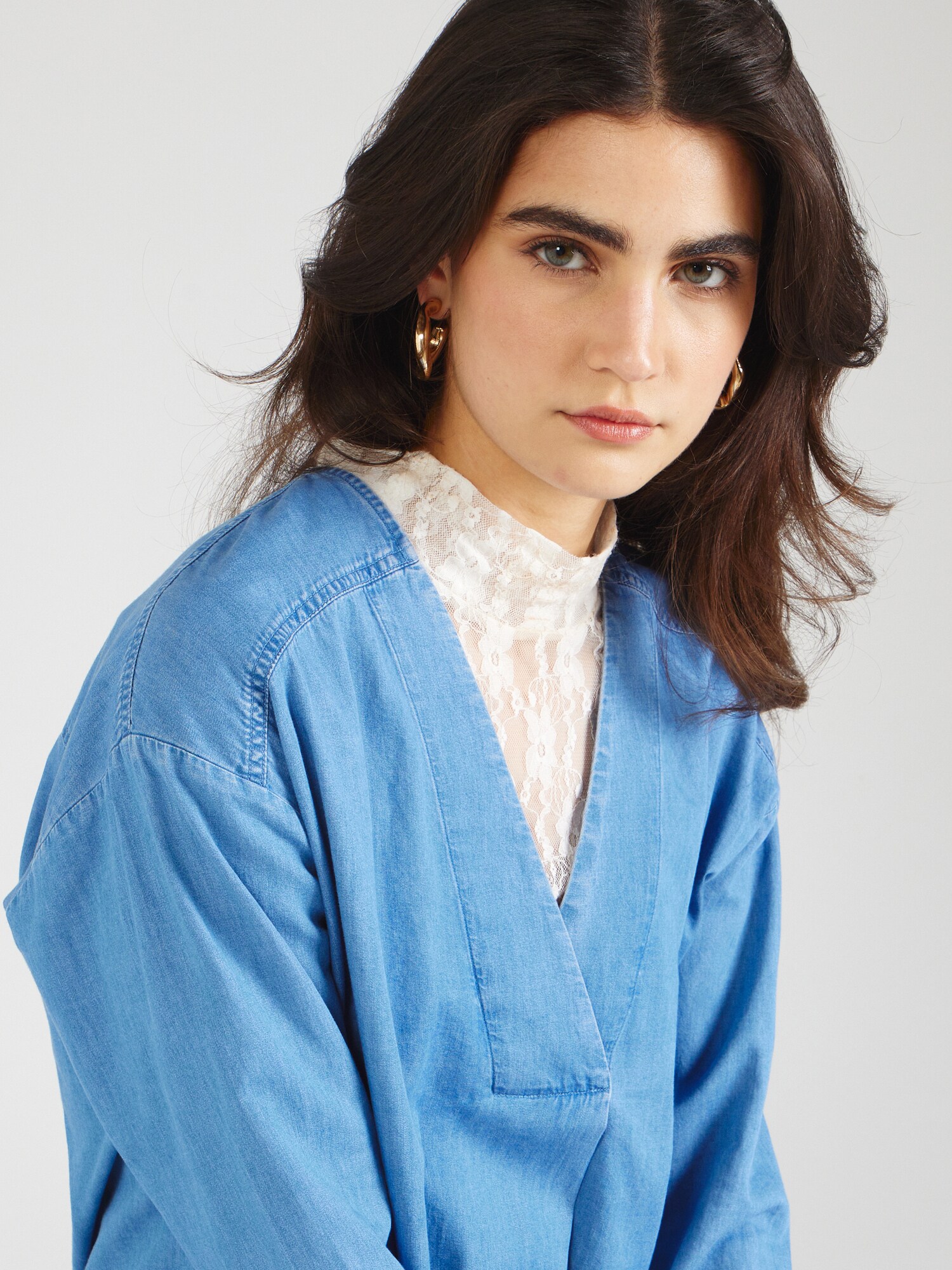 ESPRIT Blúzka  modrá denim (obrázok 5)