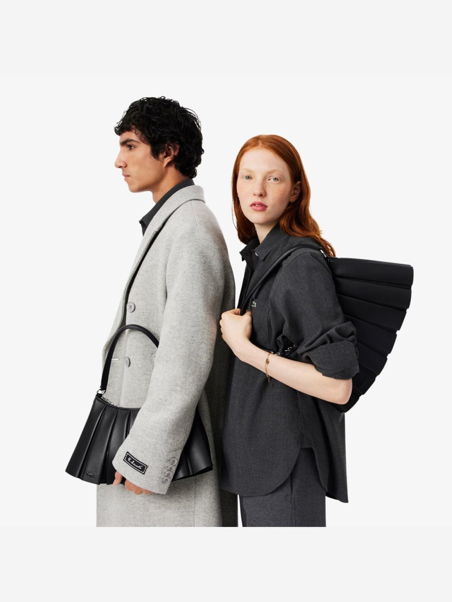 LACOSTE Bolso de hombro 'Lenglen'  negro