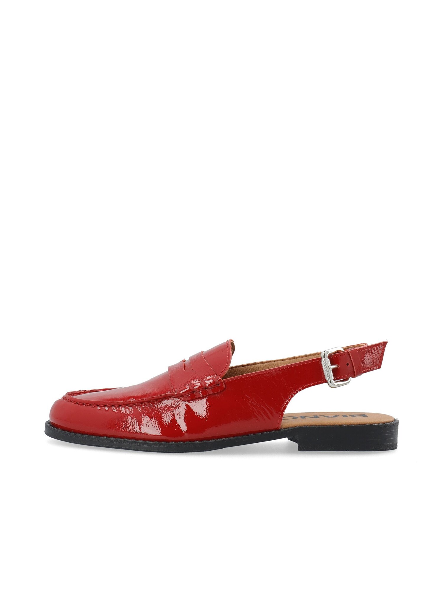 Bianco Bailarinas con hebilla 'Pop'  rojo