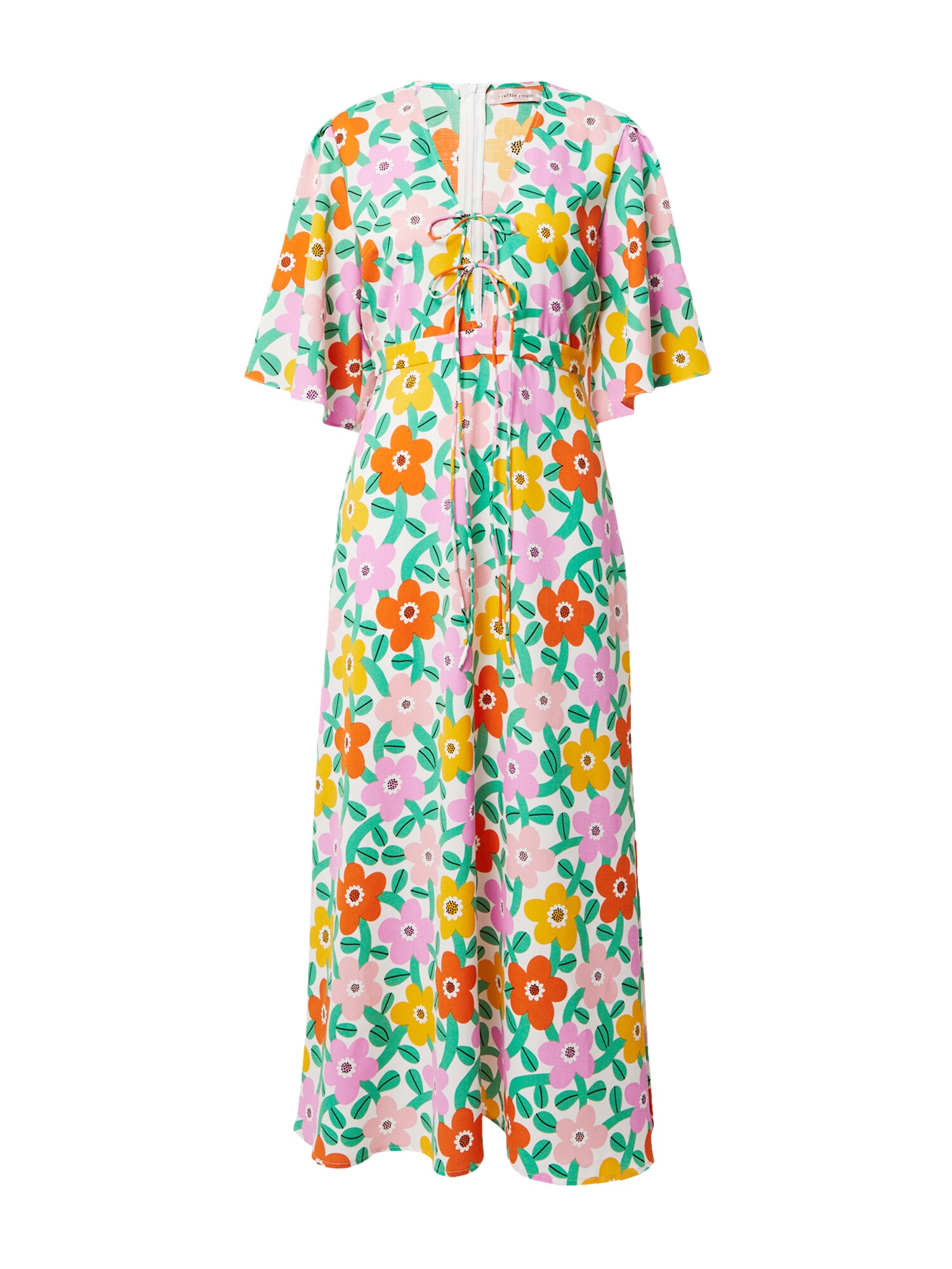 Traffic People Vestido 'Little Lies'  verde / roxo claro / laranja / branco