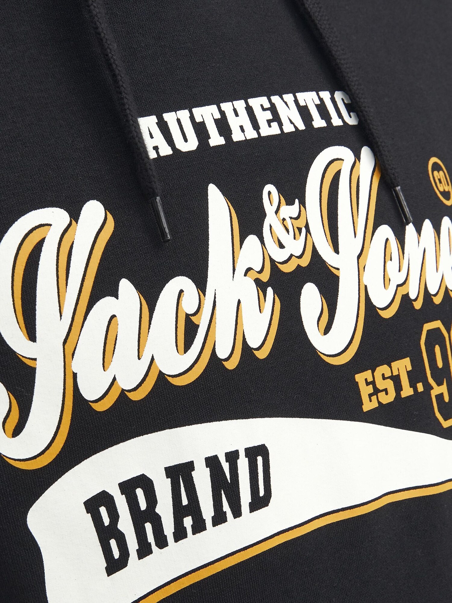 JACK & JONES Mikina žltá / čierna / biela (obrázok 5)