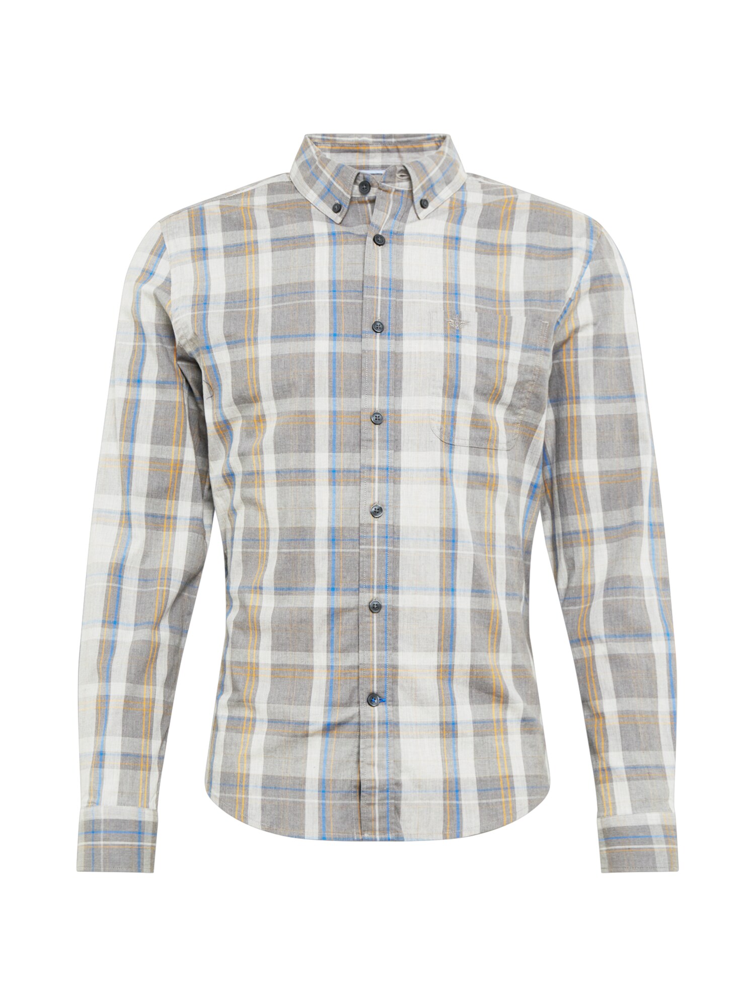 Dockers Dalykiniai marškiniai 'ALPHA'  pilka / šviesiai pilka / geltona / mėlyna