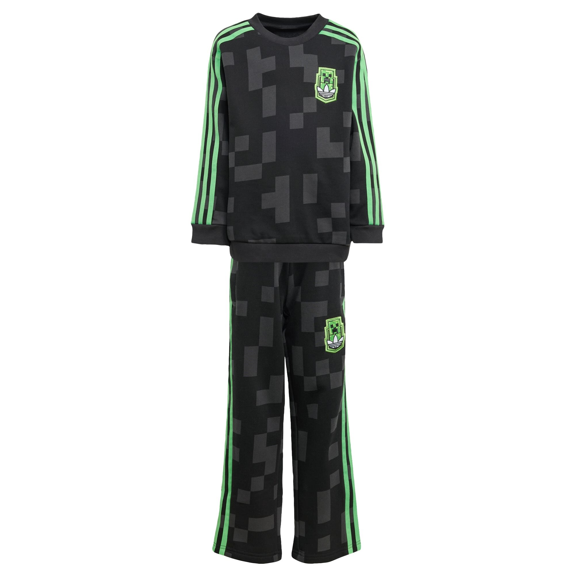 ADIDAS ORIGINALS Trening x Minecraft  gri închis / verde neon / negru