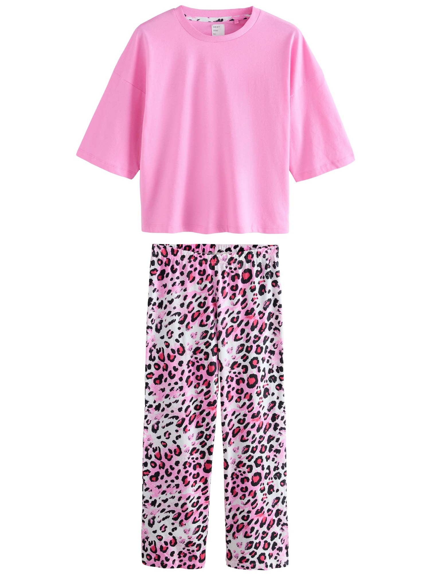 Next Pijama  roz / roz deschis / negru / alb